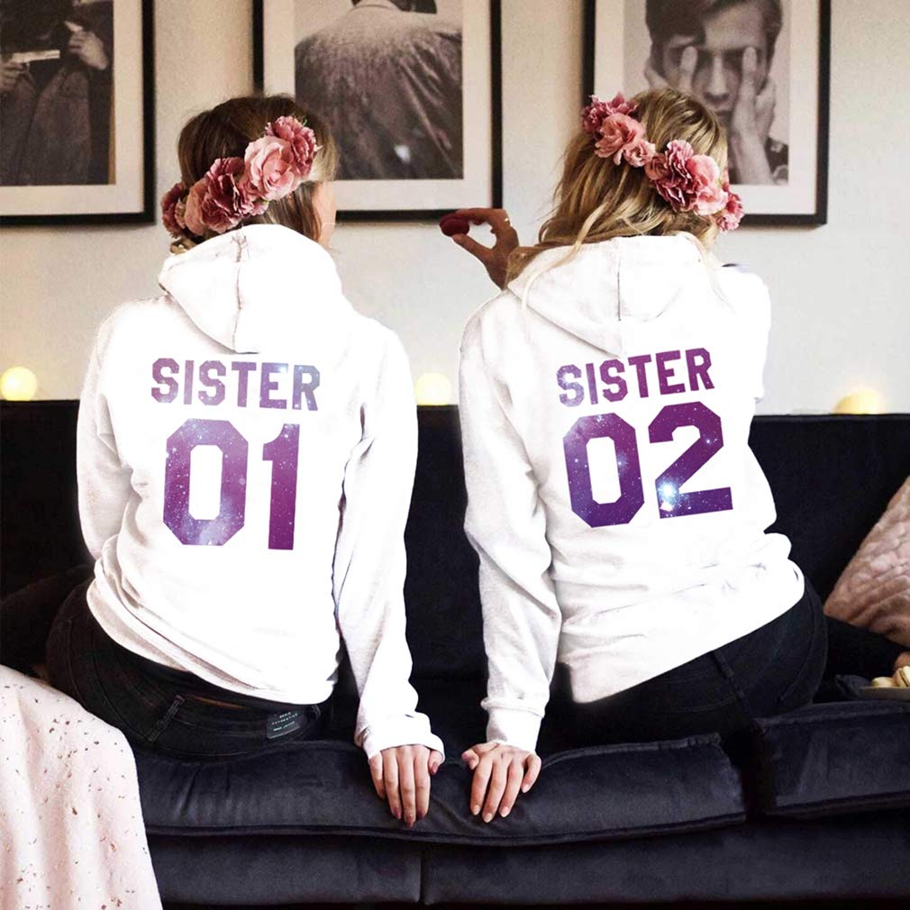 Best Friend Hoodies for Women - Matching BFF Couple Hooded Sweatshirts for Teen Girls & Sisters | Cute Gifts for Besties, Sleepovers & Twin Outfits