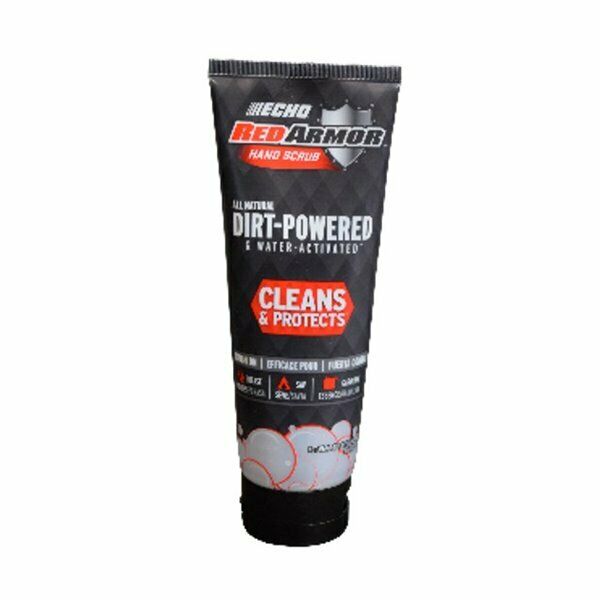 Genuine OEM Echo Red Armor 8 oz All Natural Dirt-Powered Hand Scrub - Heavy Duty Hand Cleaner for Mechanics, Gardeners & Outdoor Workers - Removes Grease, Oil & Tough Stains