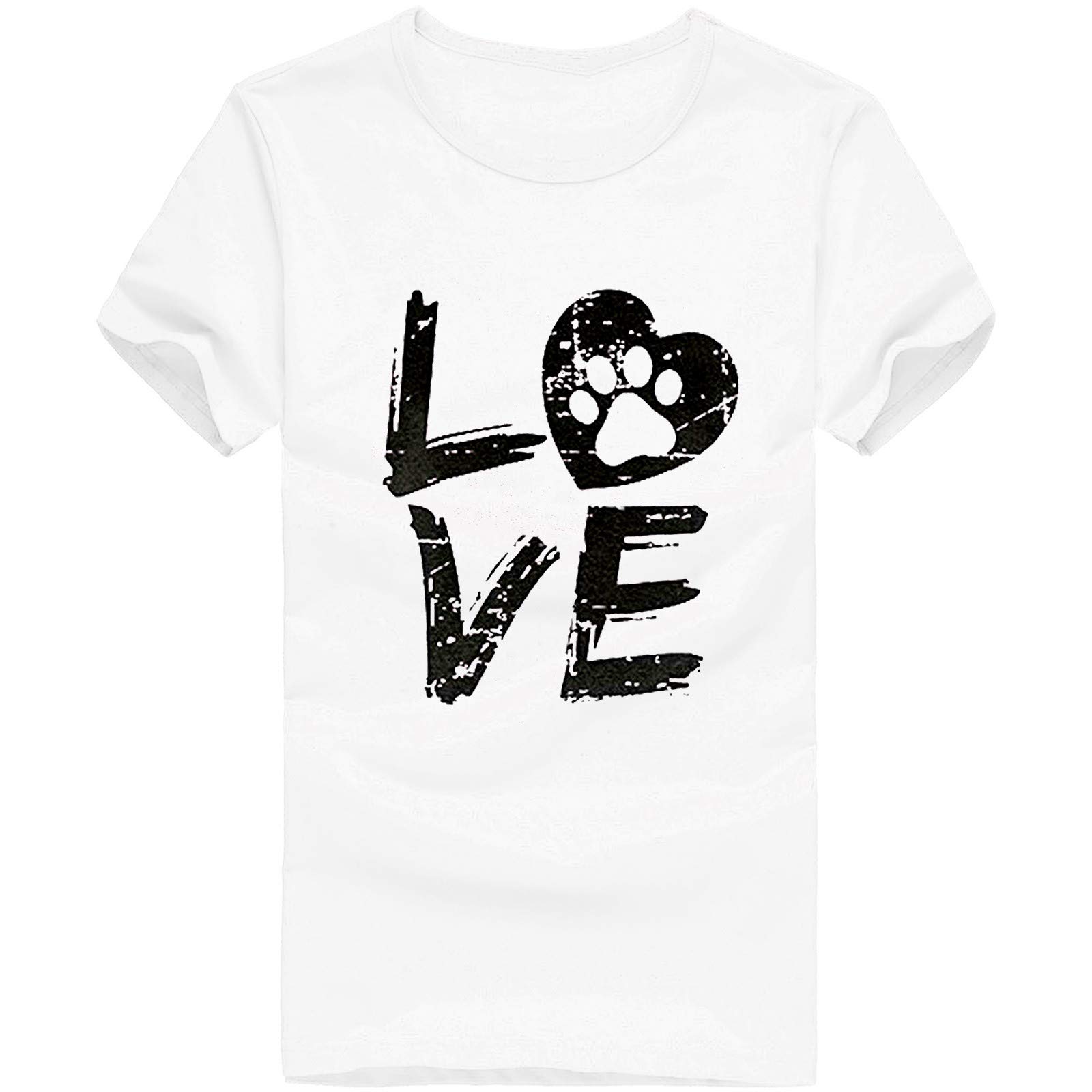 Valentine's Day Women's Short Sleeve Print T-Shirt - Casual Loose Crewneck Sweatshirt Top for Date Night & Gift Giving