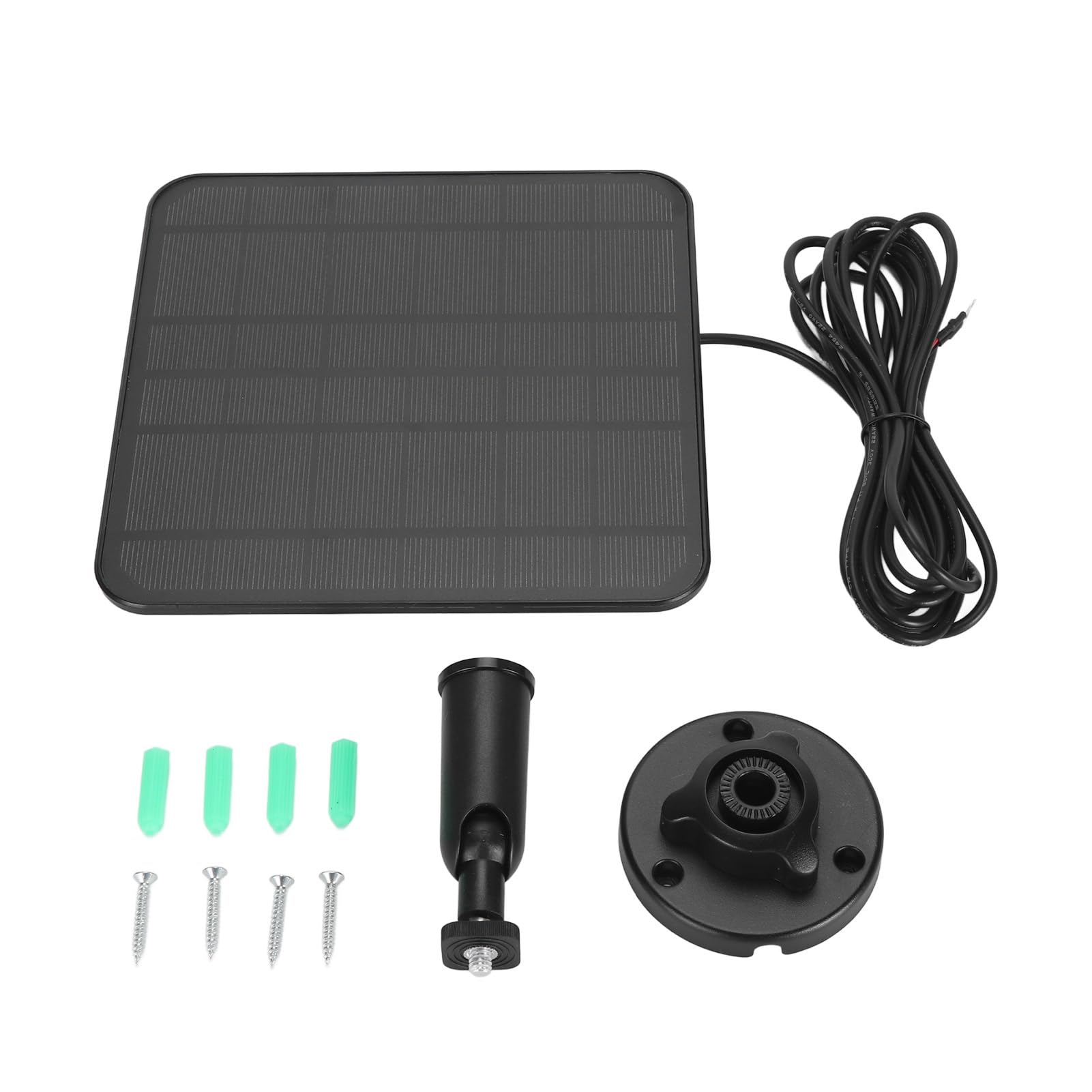 Solar Powered Doorbell Camera Panel - IP66 Waterproof, Easy Install ABS Monocrystalline Solar Panel for Home Security - Perfect for Garden, Roof & Outdoor Surveillance (Model CSP5W-O-B)