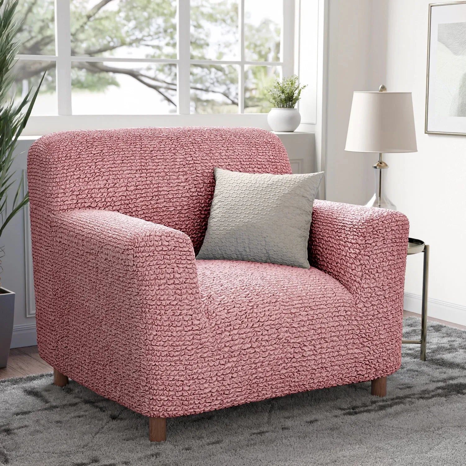 Microfiber Armchair Slipcover - Stretchable Furniture Protector for Living Room, Bedroom & Office - Easy Washable Sofa Cover for Pets & Kids