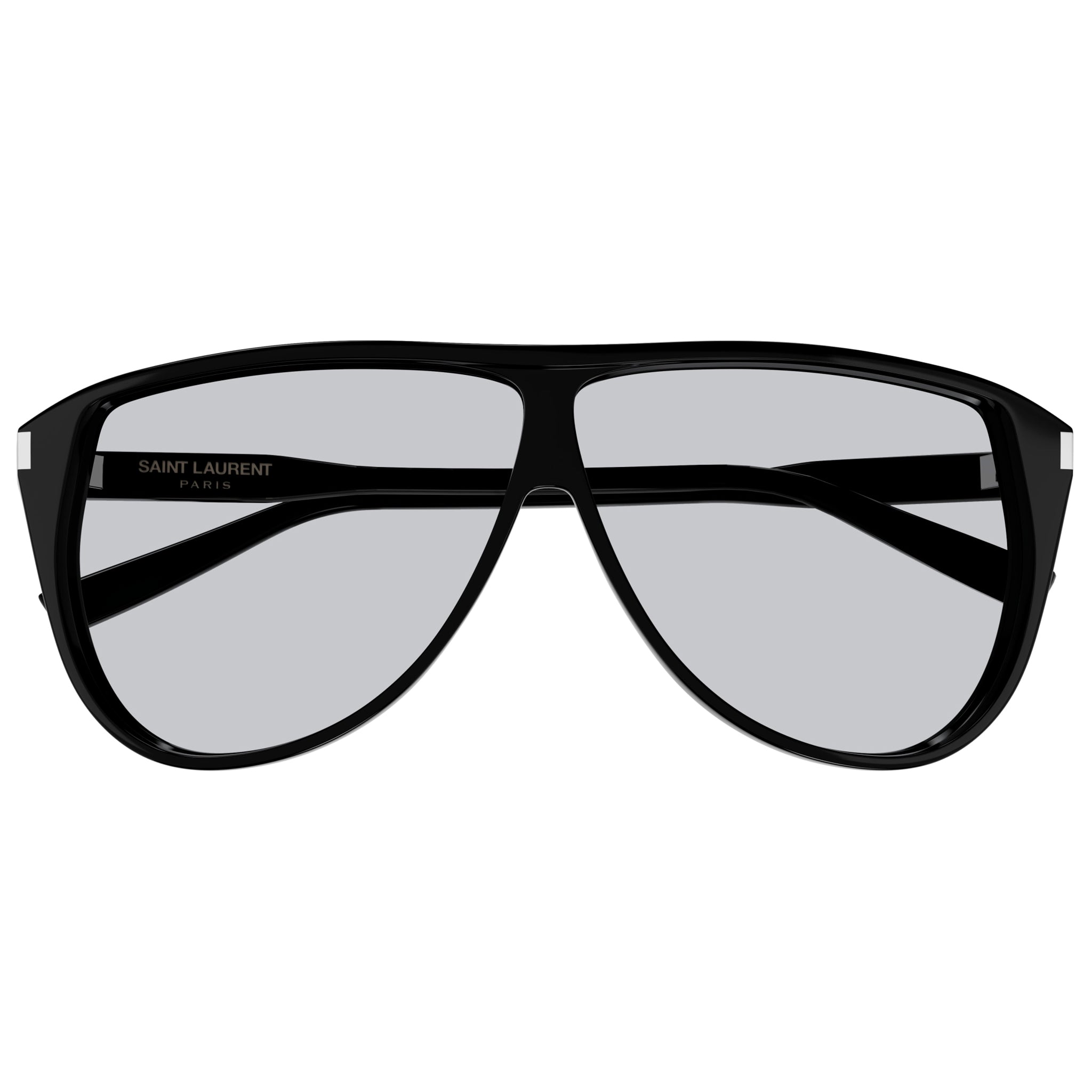 Saint Laurent SL 731 001 Gaspar Sunglasses - Black & Light Blue Aviator Style for Men & Women | Perfect for Summer, Beach, and Outdoor Activities