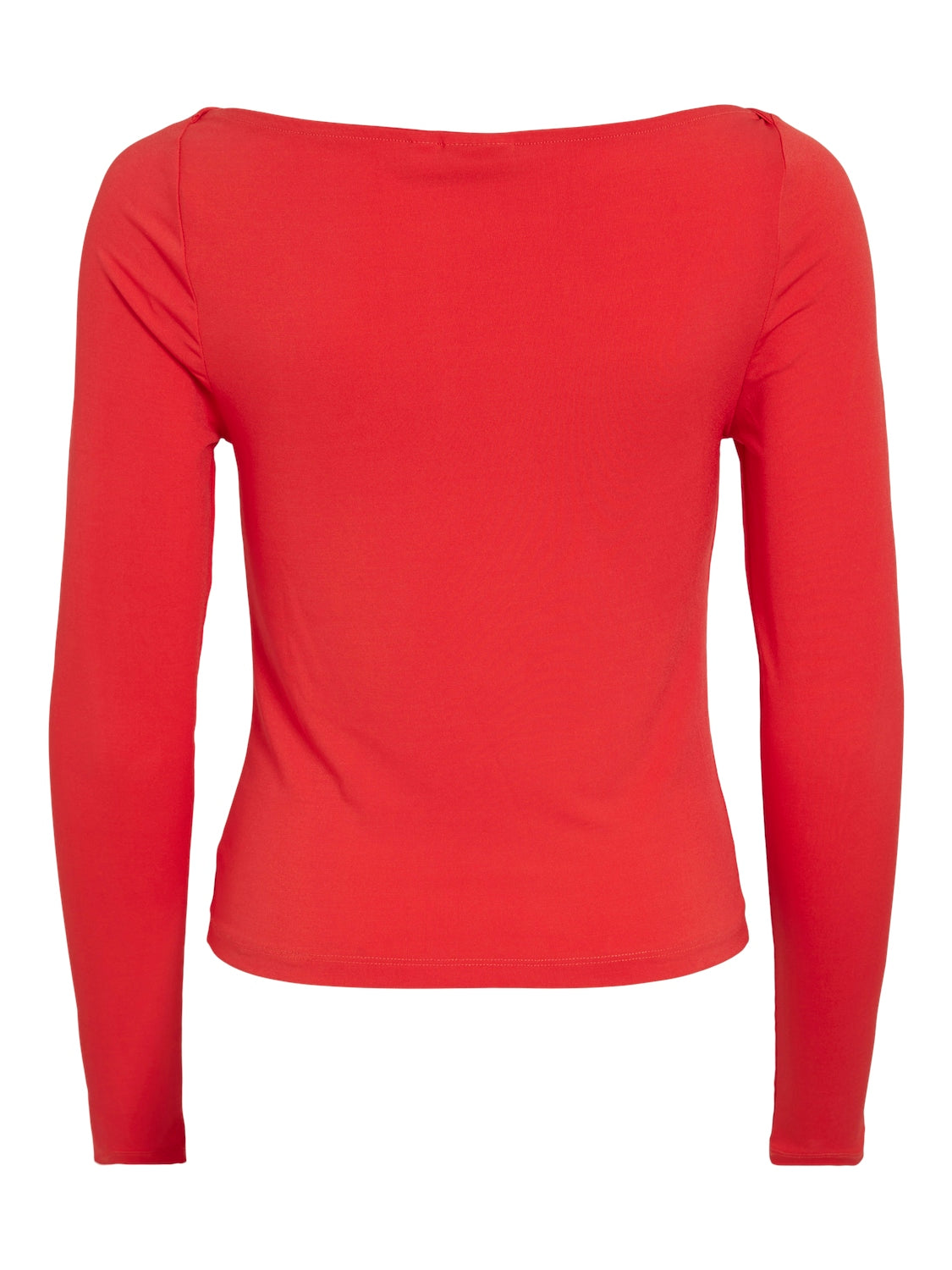 Kiara Women's Long Sleeve Blouse - Soft Stretch Casual Tops (Poppy Red) | Perfect for Office Wear, Date Night & Fall Layering