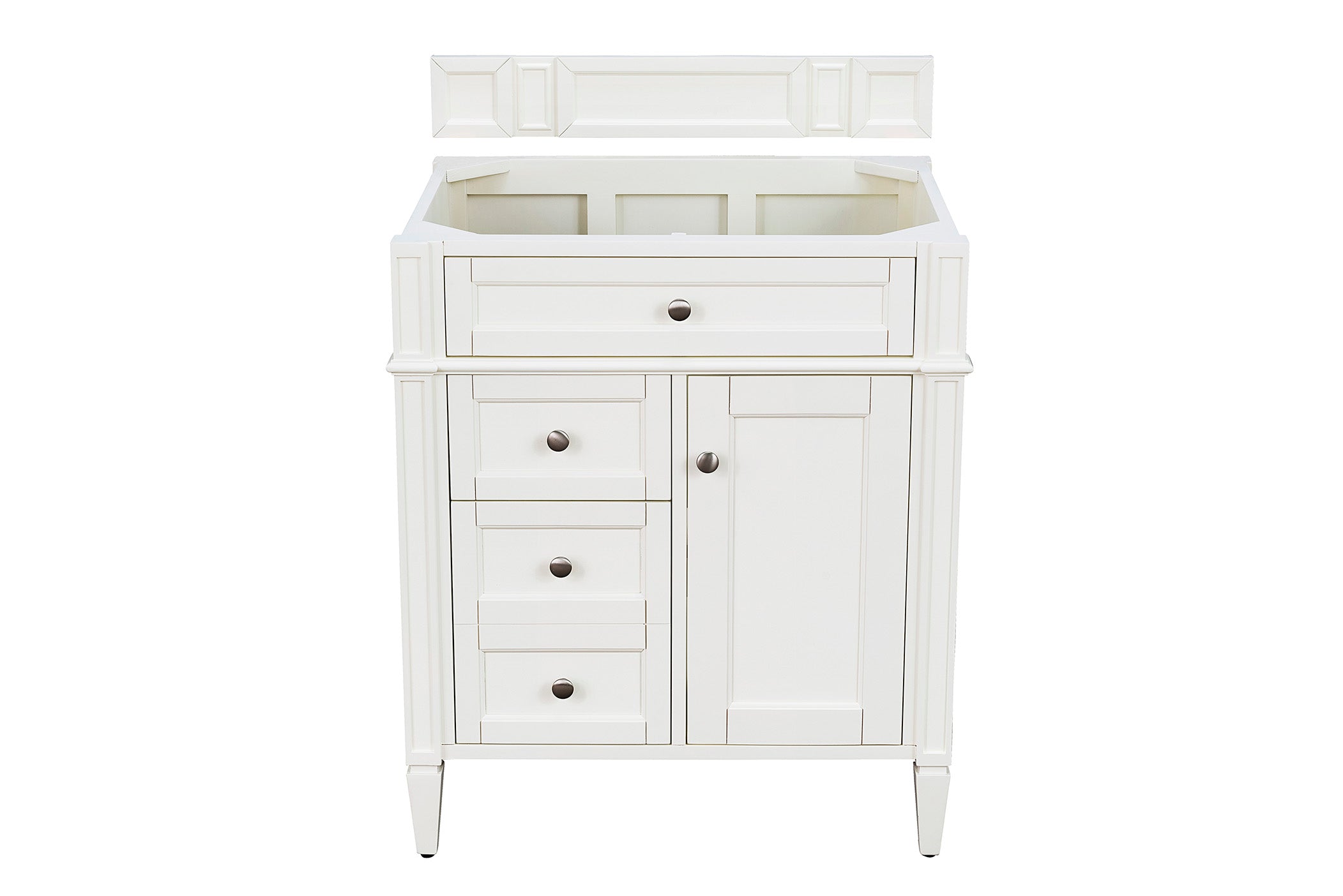 Brittany 30-Inch Single Bathroom Vanity in Bright White - Perfect for Small Bathrooms & Modern Home Decor