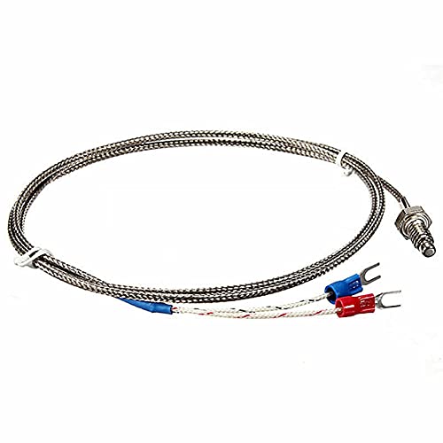 PID Digital Temperature Controller REX-C100 with K-Type Thermocouple Thread Probe & Relay Output - Precise Temperature Regulation for Industrial Ovens, Incubators, and HVAC Systems