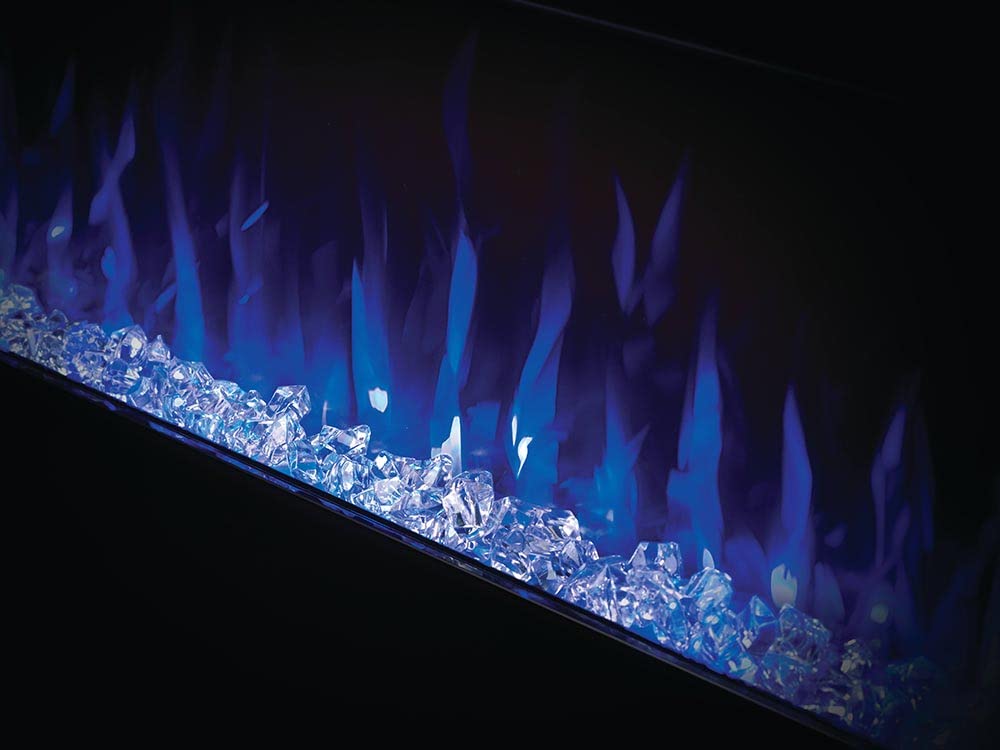 Napoleon Harsten 50 Inch Electric Linear Fireplace - Modern Black Wall Mounted Fireplace Heater for Living Room, Bedroom & Office | Energy Efficient Indoor Electric Fireplace with Realistic Flame Effect