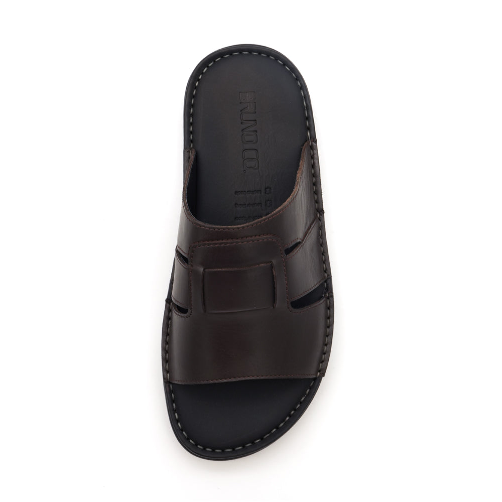 BRUNO CO. Genuine Leather Sandals for Women - Comfortable Coffee Brown Casual Footwear - Perfect for Beach, Travel, and Summer Outings