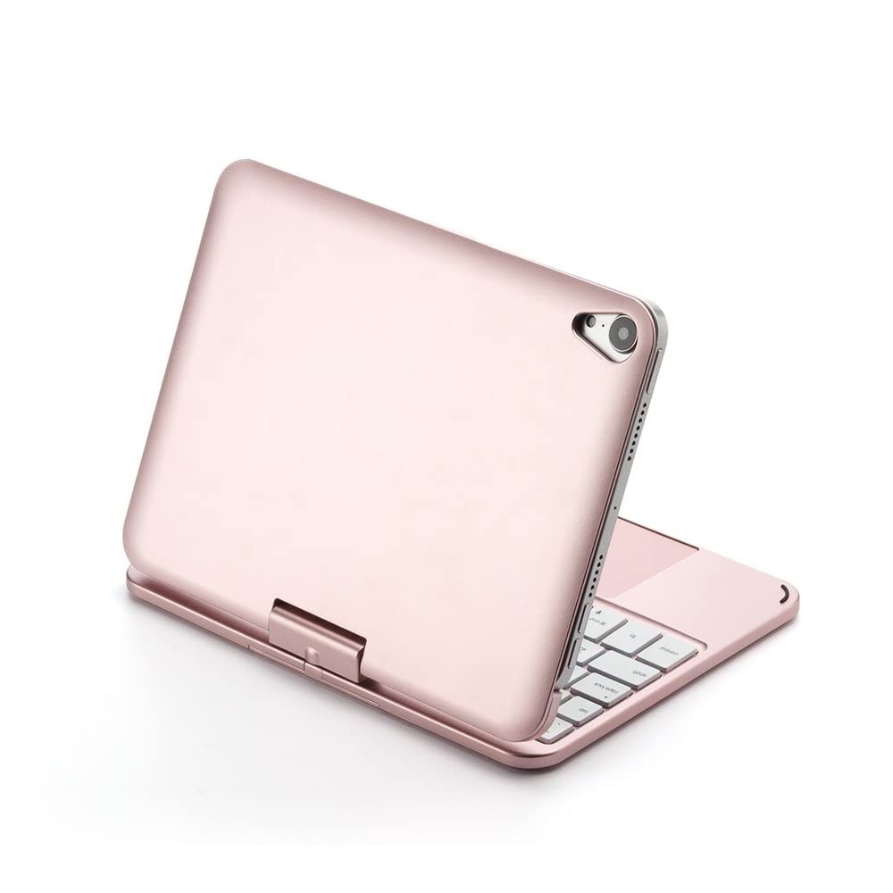 360° Rotatable Magnetic Keyboard Case for iPad Mini 6th Gen - Rose Gold Backlit Trackpad with Touchpad | Perfect for Work, Travel & Home Office Use