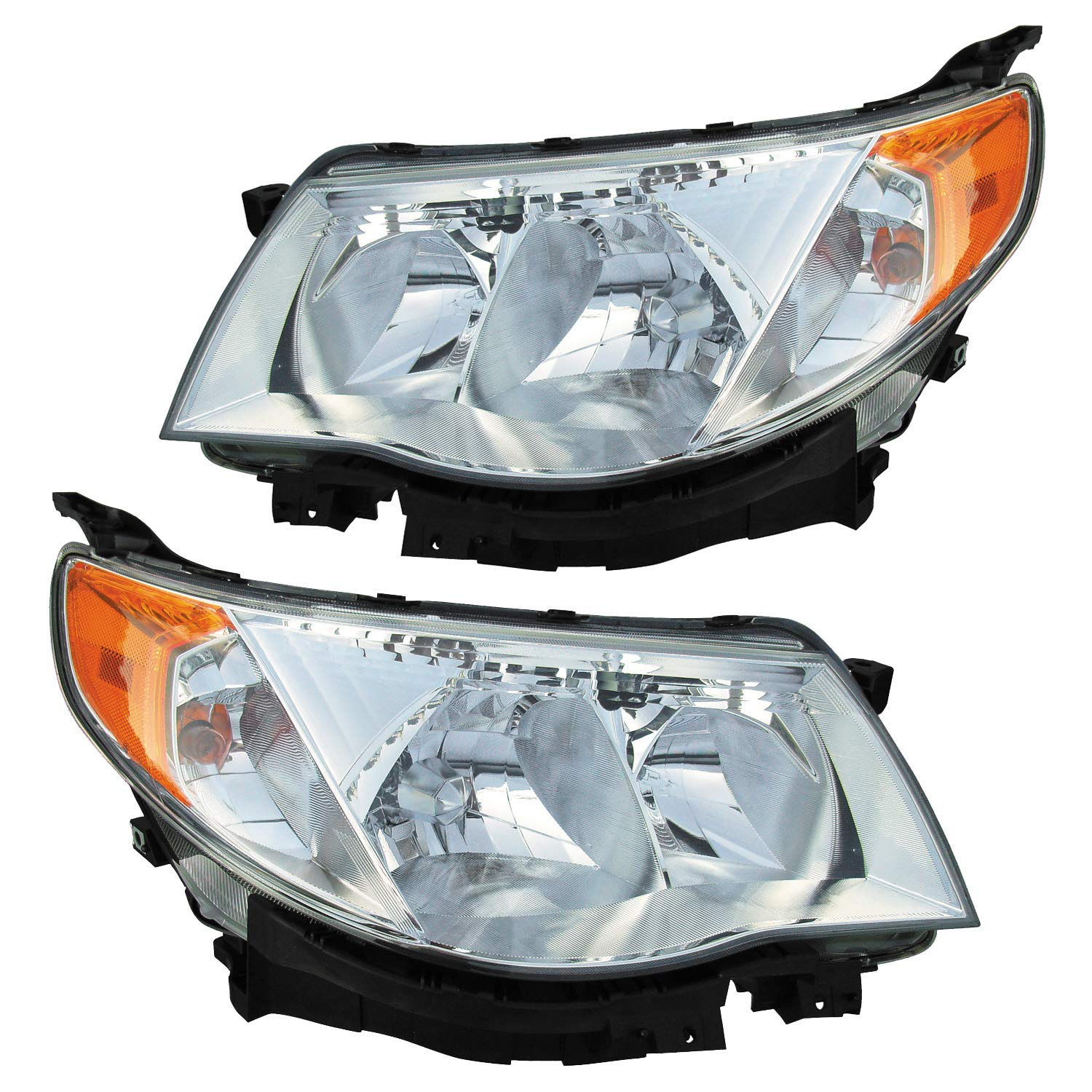 09-13 Subaru Forester Halogen Headlights Pair - Left Driver & Right Passenger Side Replacement Lamps for Improved Night Visibility | Perfect for Off-Roading, Commuting & Night Driving