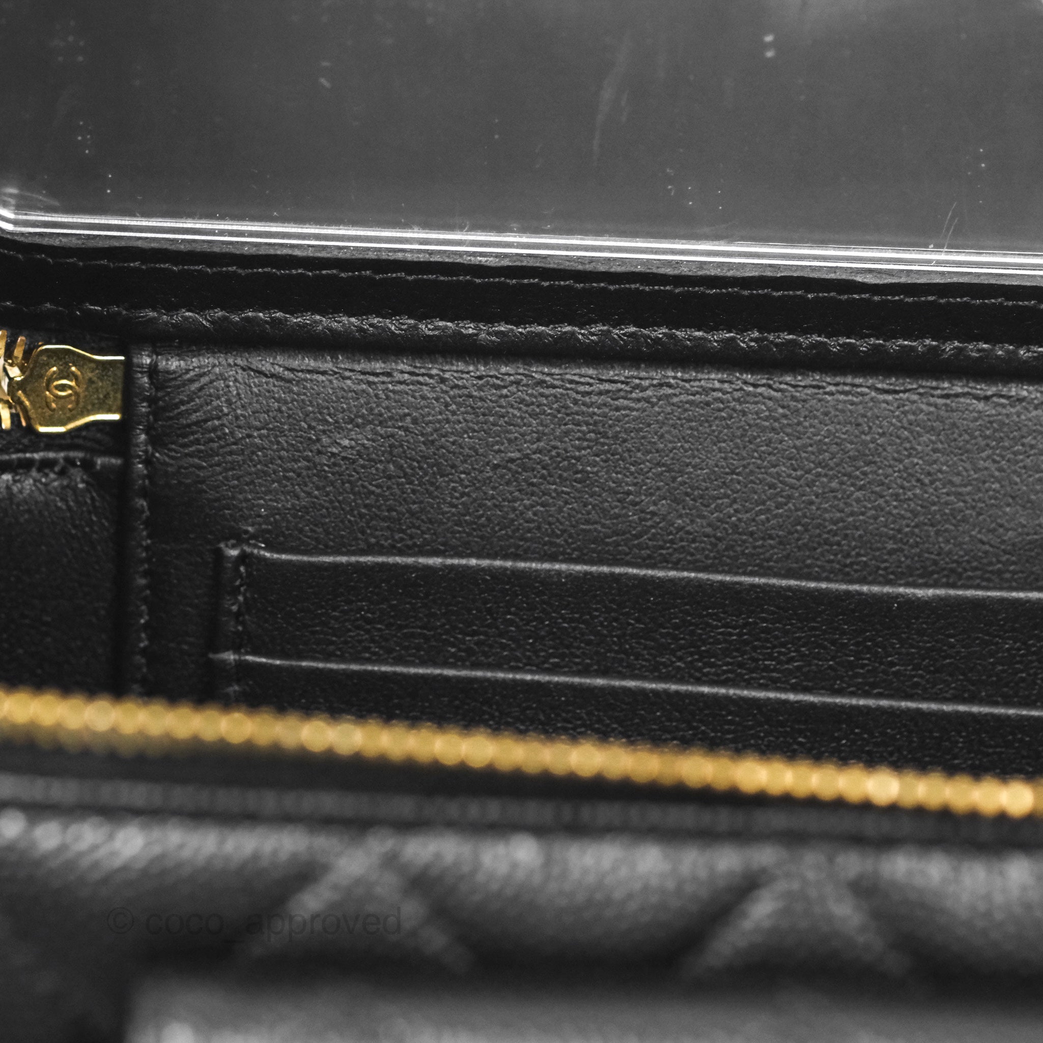 Chanel Black Caviar Gold Hardware Cargo Pocket Top Handle Vanity Bag with Chain - Perfect for Evening Events, Parties, and Luxury Fashion Accessories