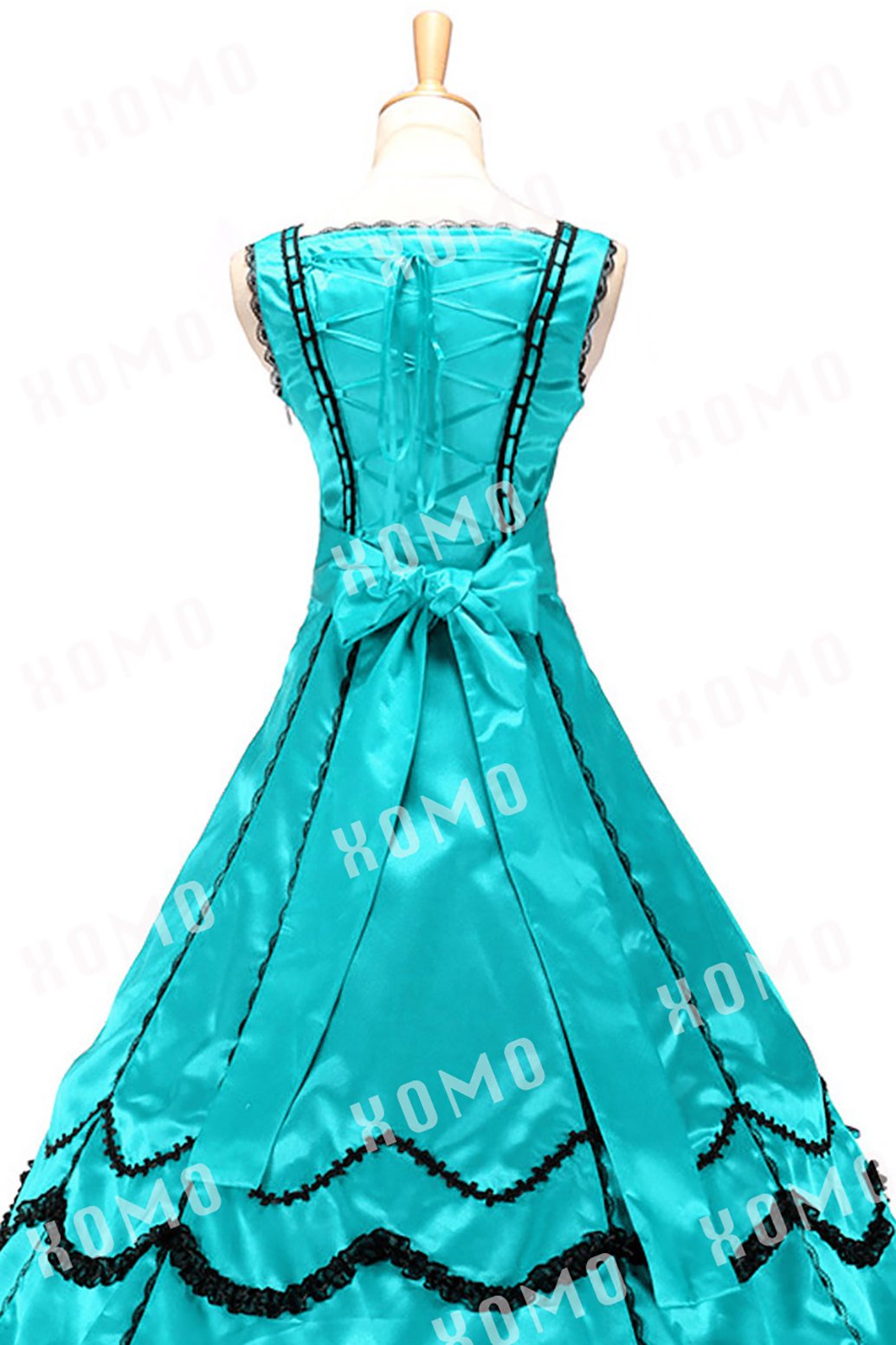 Elegant Civil War Gothic Southern Belle Satin Evening Dress - Sleeveless Vintage Ball Gown for Historical Reenactments & Costume Parties
