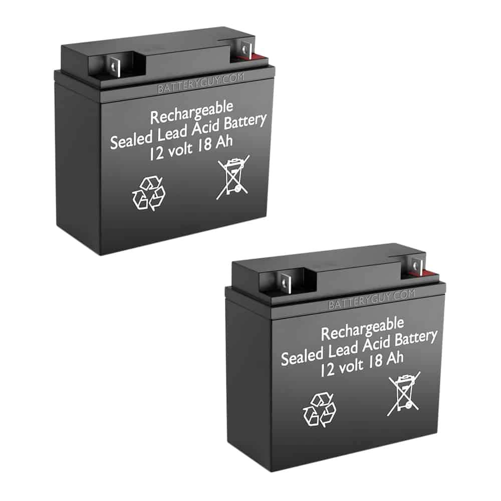Comet P53 Replacement 12V 18Ah SLA Rechargeable Batteries (2-Pack) - Compatible with Power Wheels, Scooters & Emergency Lights - BatteryGuy Brand Equivalent