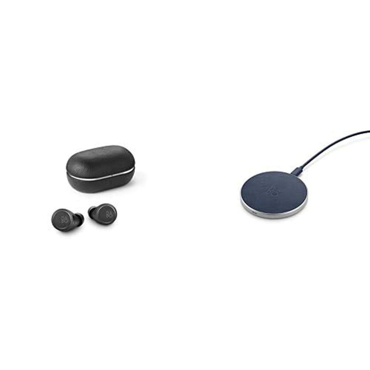 Bang and Olufsen Beoplay E8 3rd Gen Wireless Bluetooth Earbuds with Charging Case & Wireless Charging Pad - Premium Noise Cancelling Earbuds for Gym, Travel & Work (Black & Indigo Blue)