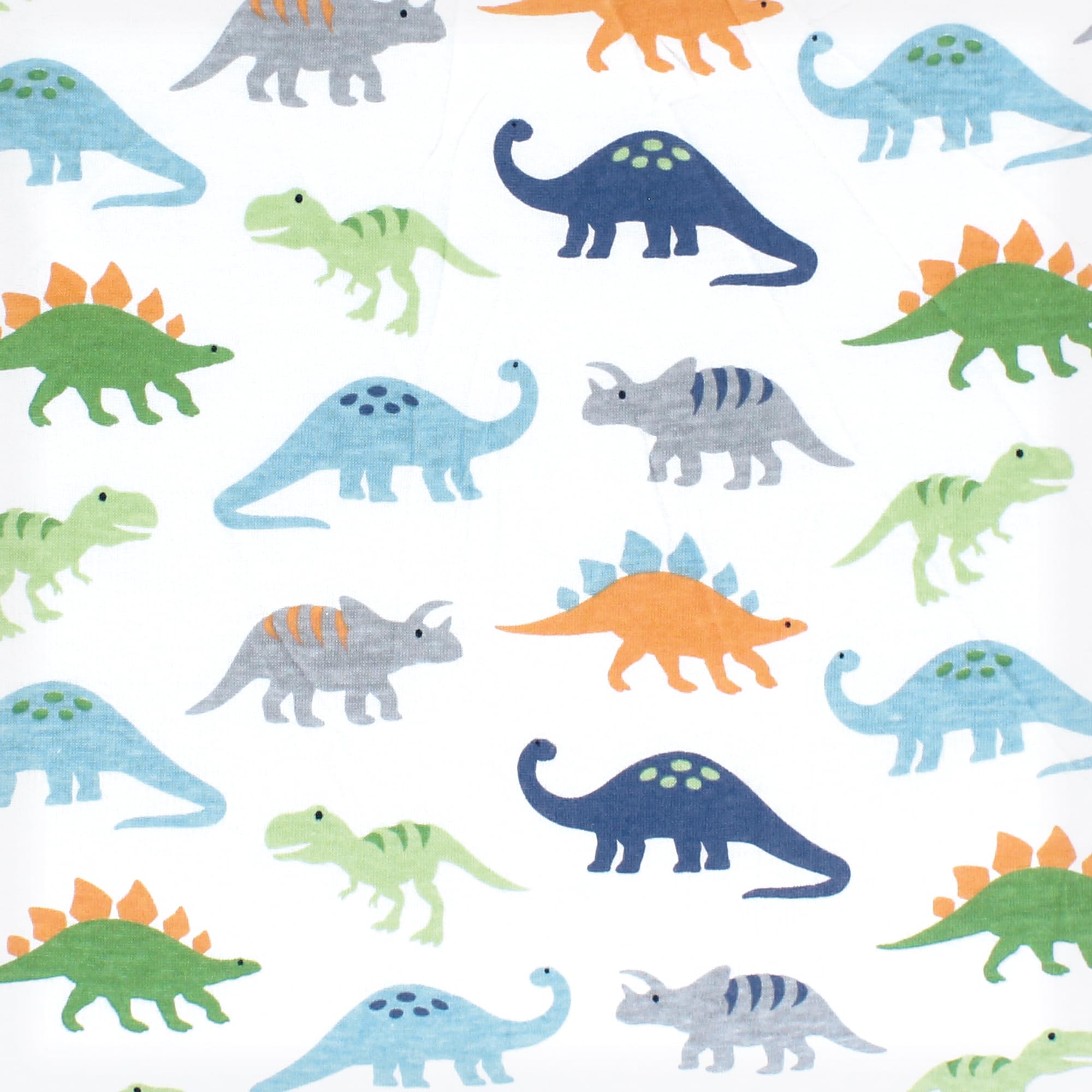 Hudson Baby Unisex 100% Cotton Fitted Crib Sheet - Dinosaur Print Nursery Bedding for Boys & Girls - Standard Crib Size - Soft & Breathable for Baby's Comfort - Perfect for Nursery, Daycare & Gift Giving
