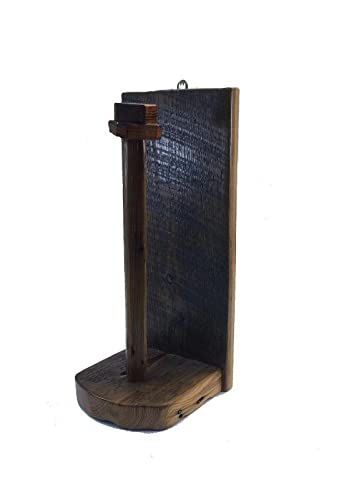 Rustic Reclaimed Barnwood Paper Towel Holder - Vintage Style Kitchen Organizer for Farmhouse, Cottage & Country Home Decor | Perfect for Kitchen, Bathroom & RV Use
