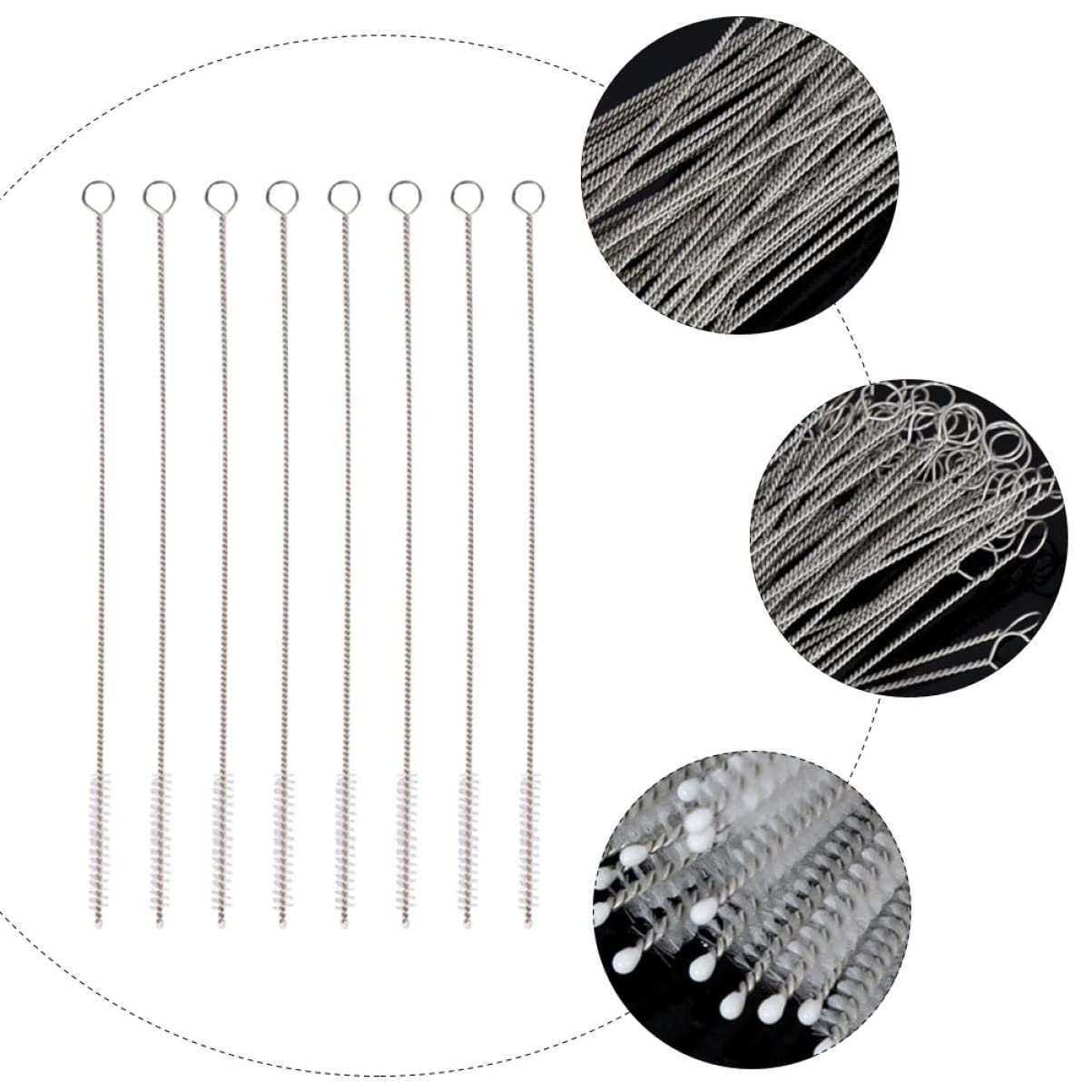 30-Pack Stainless Steel Straw Cleaning Brushes - Durable Tube Cleaners for Reusable Metal, Glass & Silicone Straws - Perfect for Home, Office, Travel & Eco-Friendly Lifestyle