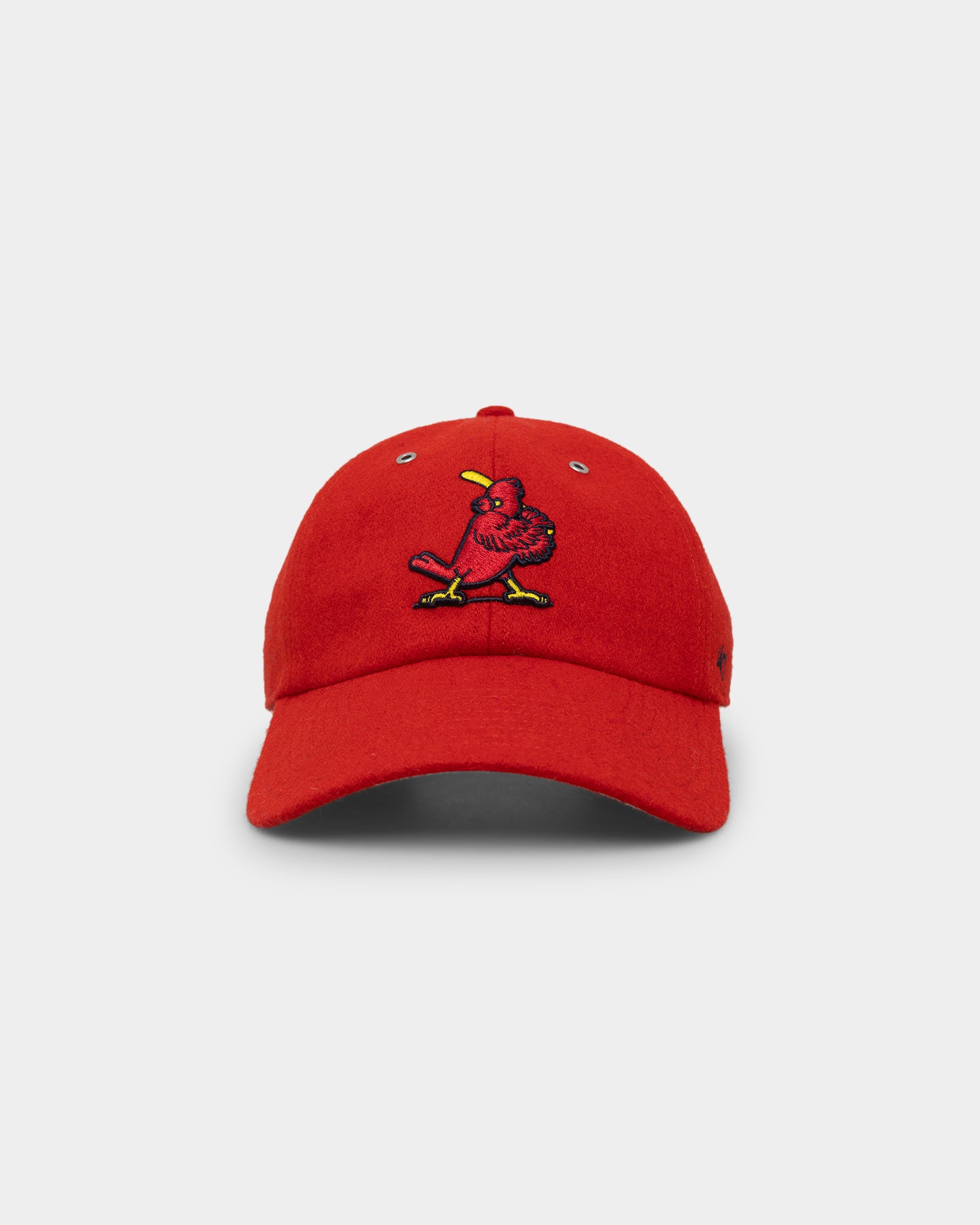 47 Brand St. Louis Cardinals Wooly '47 Clean Up Strapback Red Baseball Cap - Adjustable Snapback Hat for Men & Women - Perfect for Baseball Games, Casual Wear & Sports Fans