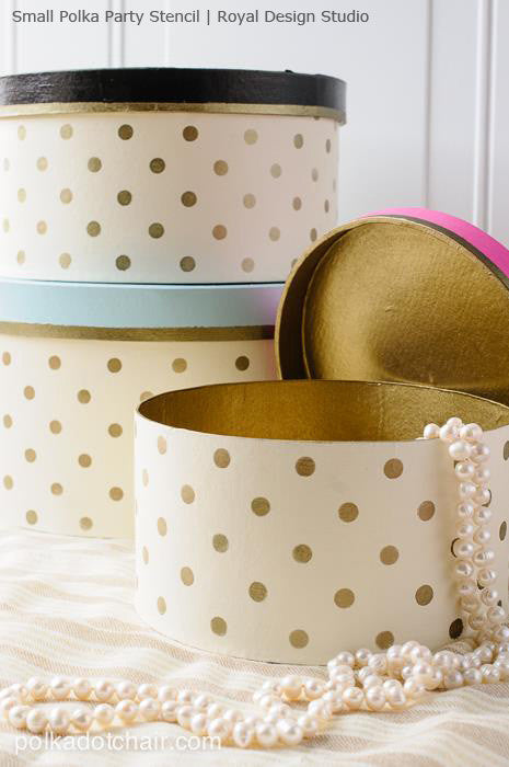 Polka Dot Party Furniture Stencil - DIY Home Decor & Craft Painting Template for Tables, Chairs & Wooden Surfaces | Perfect for Birthday, Wedding & Baby Shower Decorations