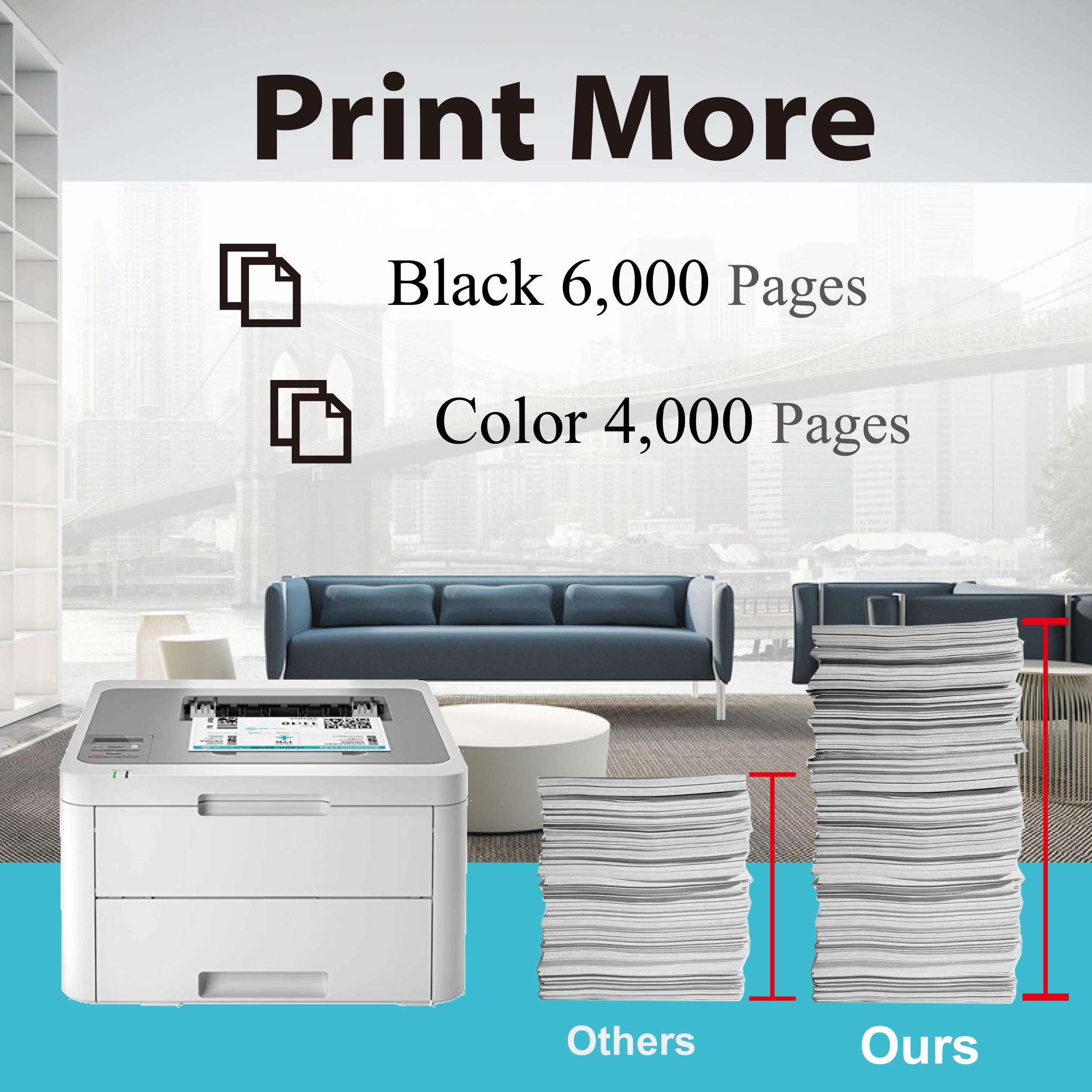 5-Pack TG Imaging 2B+CYM Compatible Toner Cartridge Q6471A Q6472A Q6473A Q6470A for HP LaserJet 501A 3600/3800/CP3505 Series Printers - Ideal for Office & High-Volume Printing