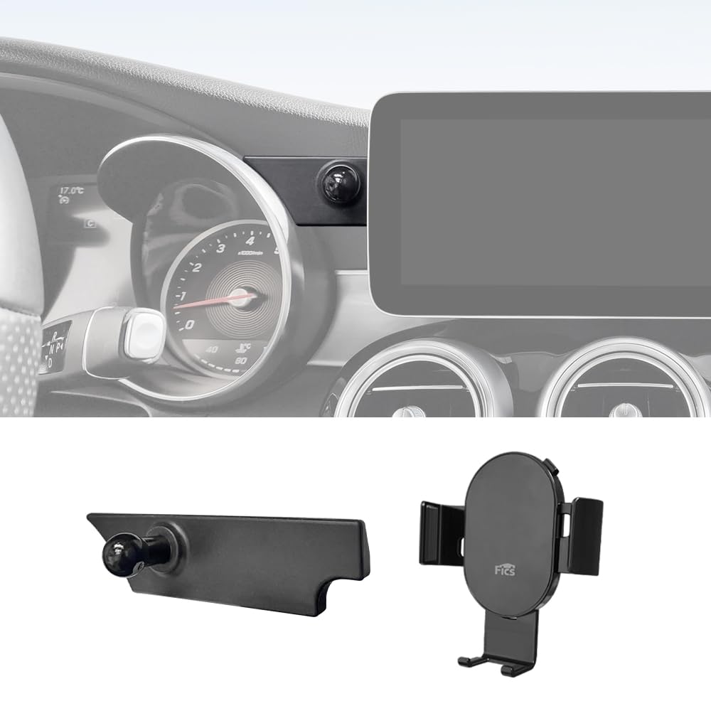 10 Inch Mercedes C & GLC Accessories - Custom Car Phone Holder & Mount for Mercedes-Benz - Perfect for Commuting, Road Trips & Hands-Free Navigation