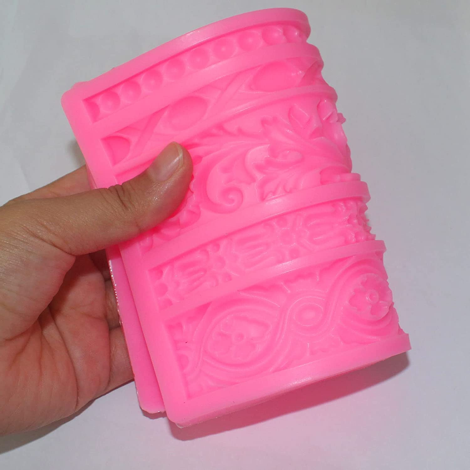 3-Piece Baroque Fondant Molds Set - Elegant Scroll Border Lace Silicone Molds for Cake Decorating, Candy Making, Chocolate Molds & Polymer Clay Crafts - Perfect for Wedding Cakes, Cupcakes and DIY Sugar Art Projects