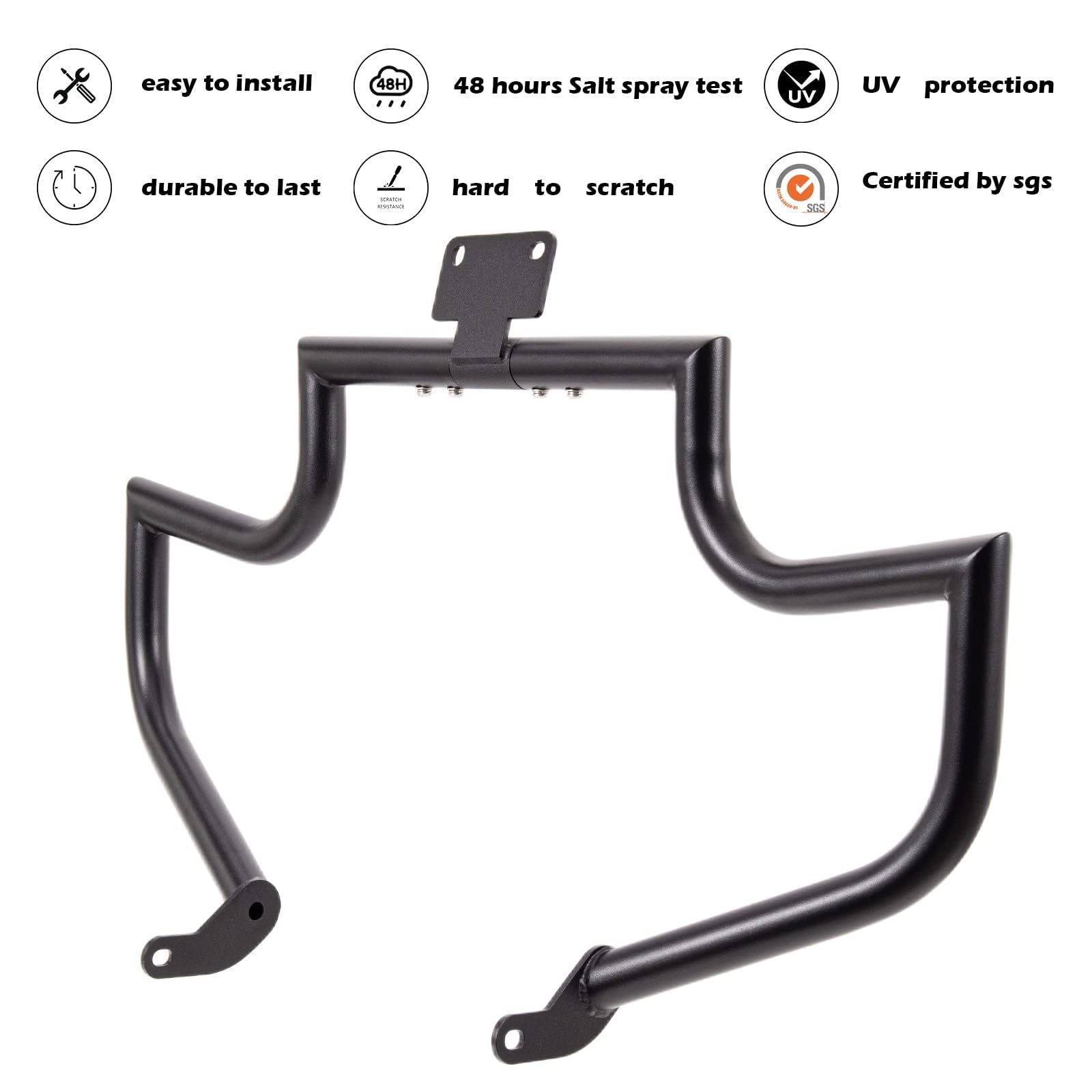 Yamaha VStar V-Star Dragstar XVS 400 650 Crash Bar Engine Guard - Heavy Duty Black Highway Freeway Protection for Motorcycle Safety & Style | Perfect for Long Rides & Urban Commuting