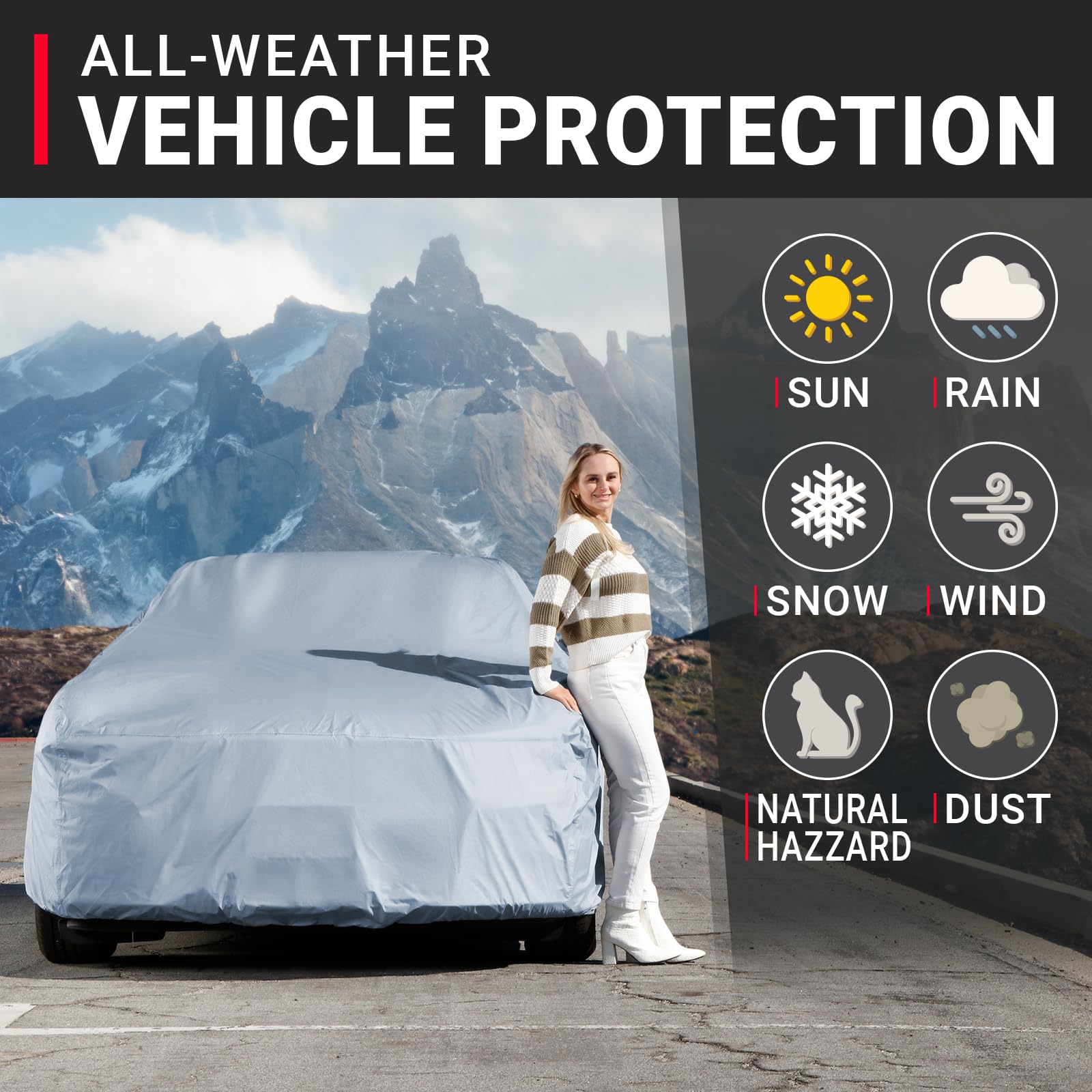 Premium Waterproof Car Cover for Mercury Marquis Wagon 1979-1982 - All Weather Resistant, UV Protection, Custom Fit with Straps - Ideal for Outdoor Parking, Sun, Snow & Storm Protection