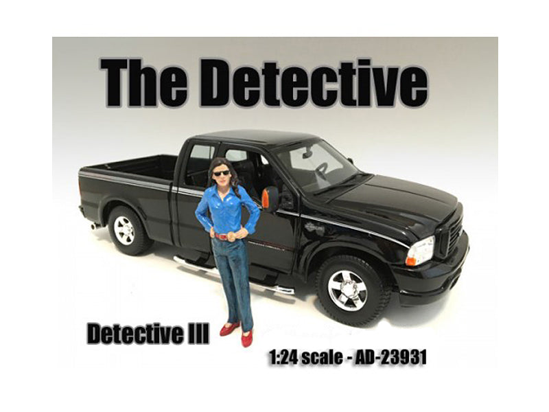 American Diorama 1:24 Scale The Detective #3 Figure - Highly Detailed Collectible Model for Police Crime Scene Dioramas & Miniature Displays