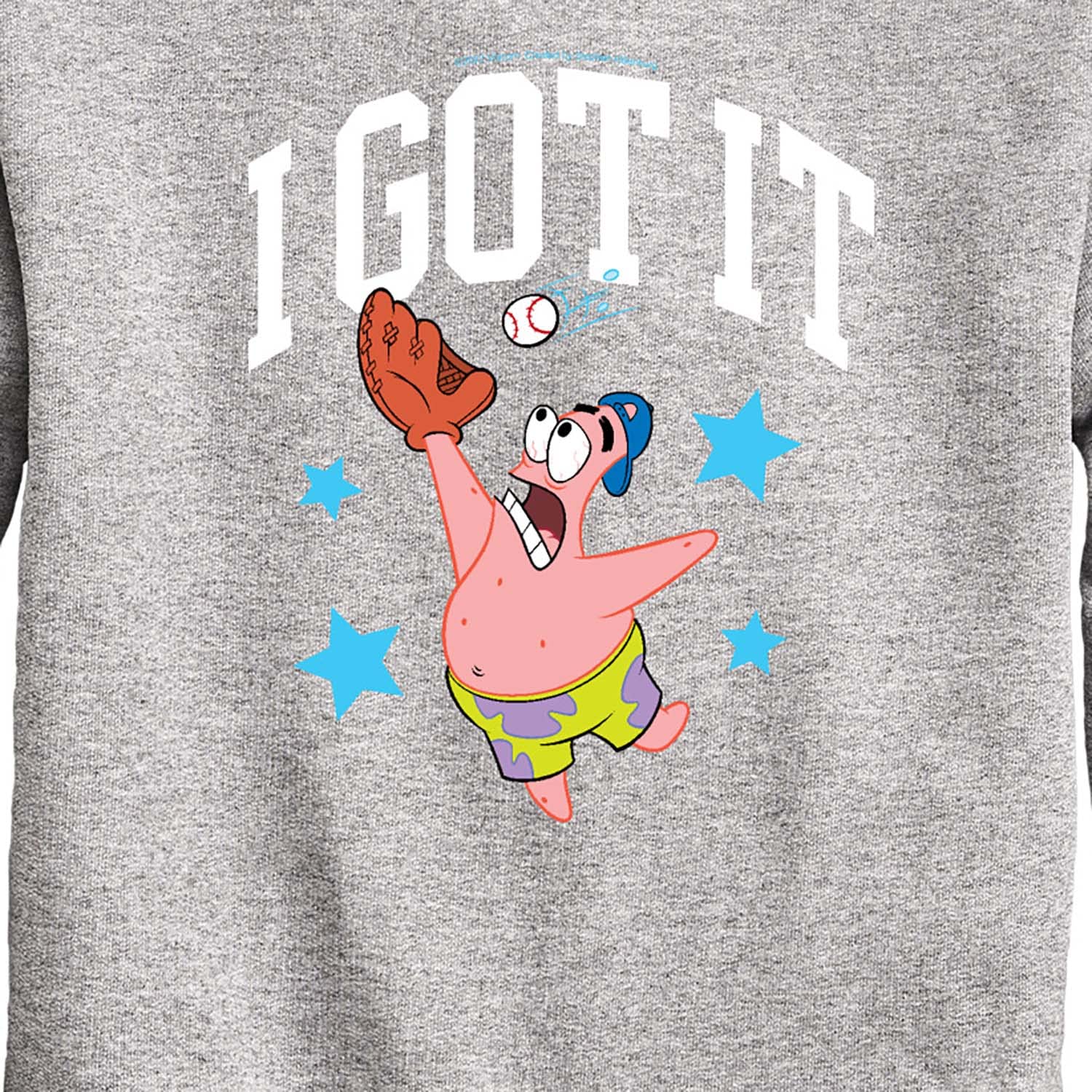 HYBRID APPAREL Spongebob Squarepants Baseball Graphic Fleece Sweatshirt for Toddler & Youth | Soft Crewneck Pullover | Perfect for Playground, School & Casual Wear