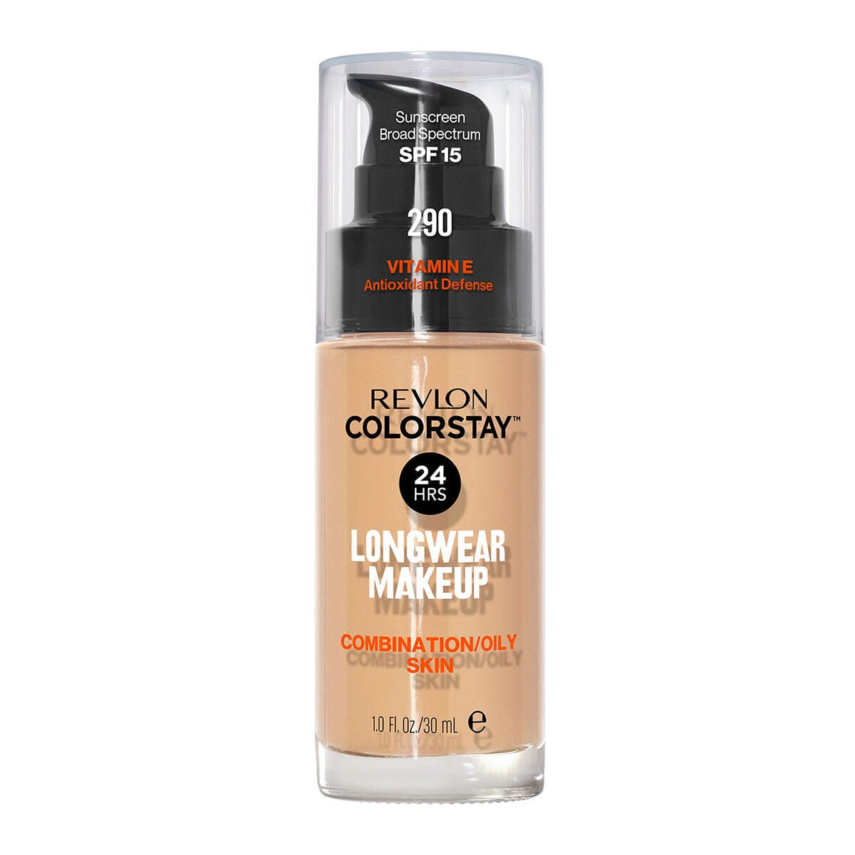 Revlon Colorstay Liquid Makeup for Oily & Combination Skin - Shade 290 Natural Ochre - Long-Lasting Full Coverage Foundation for Flawless All-Day Wear (Office, Date Night, Special Events)