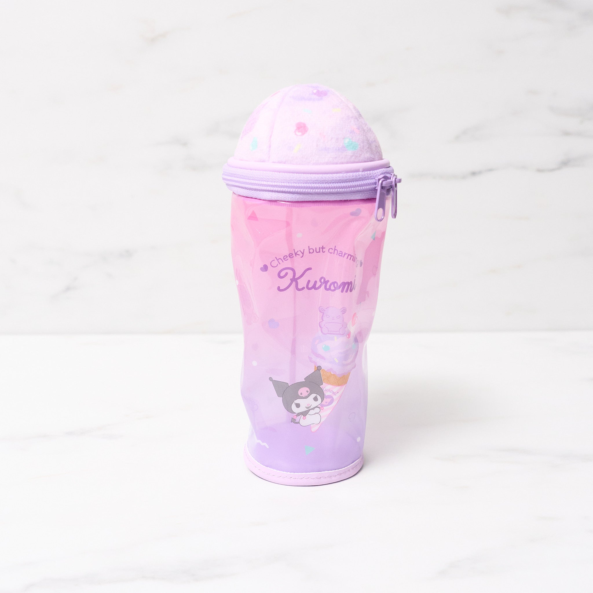 Vintage Sanrio Ice Cream Pen Case - Cute Kawaii Pencil Holder for School, Office & Home Organization