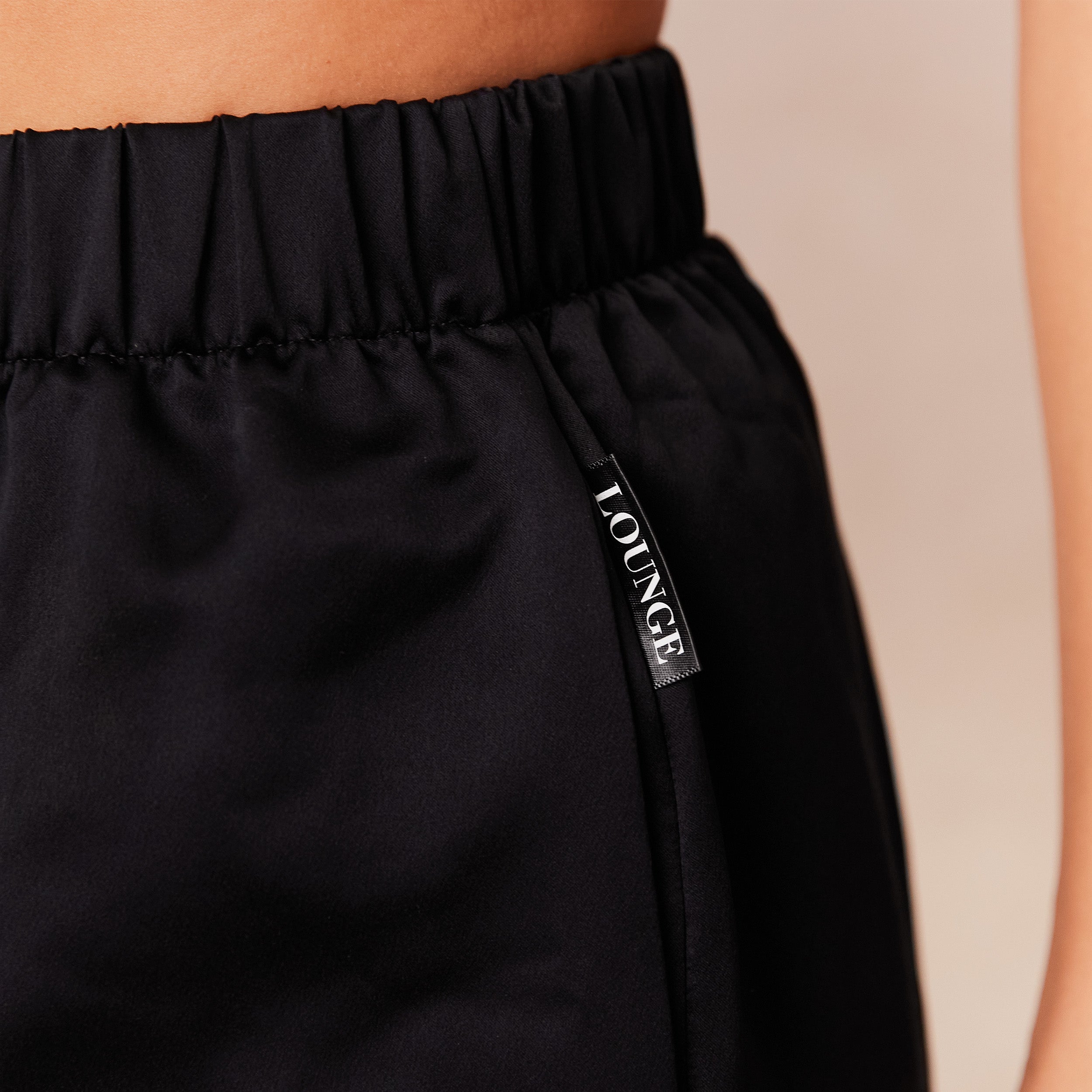 Classic Black Satin Pajama Pants for Women - Soft & Comfortable Sleepwear for Lounge & Nighttime Relaxation