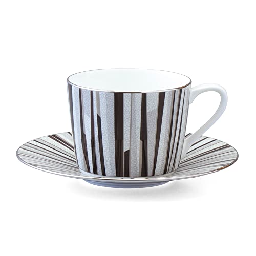 04) Tea Coffee Cup & Saucer Black 270cc
