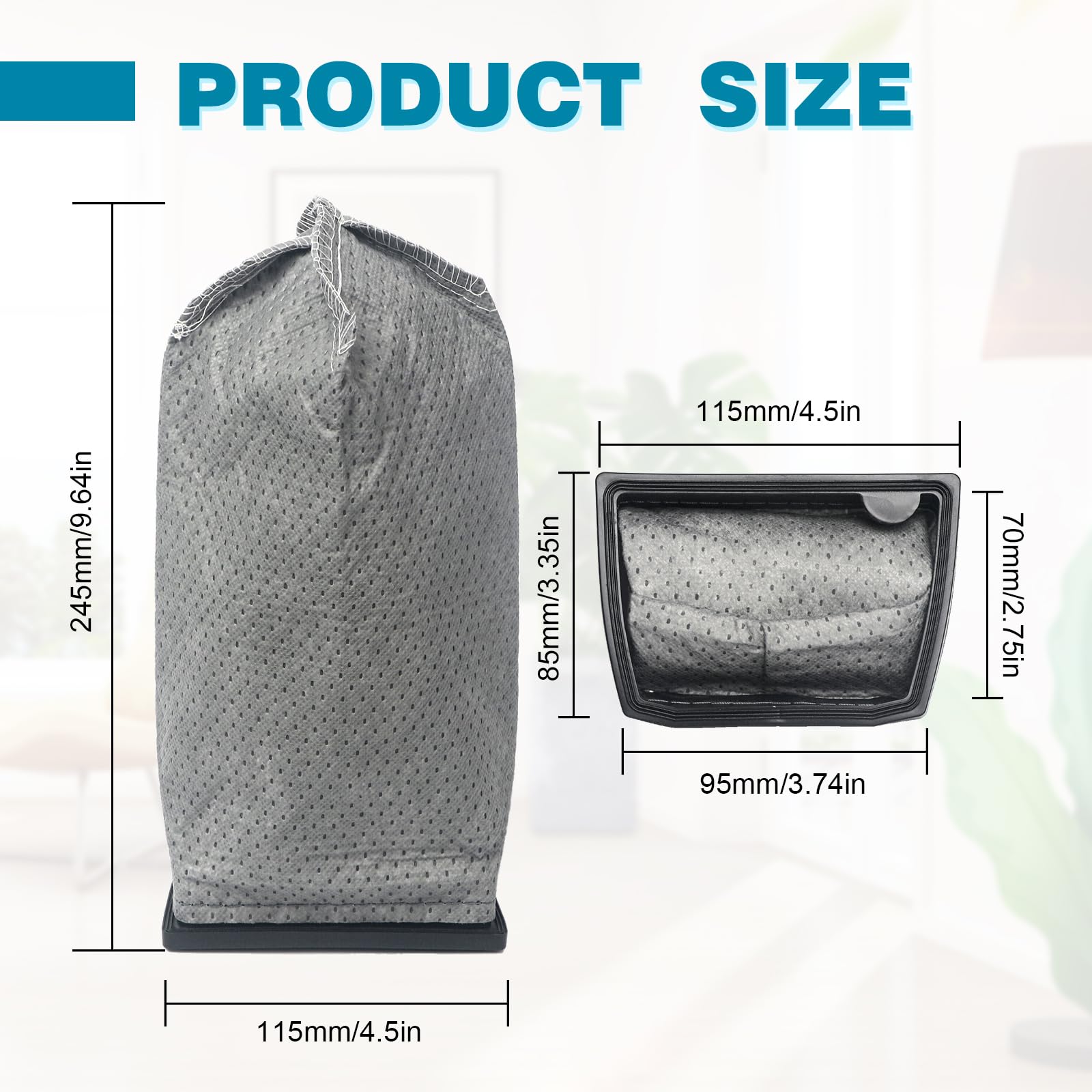 6PCS Vacuum Bags Replacement for Hoover Porta Power Swingette S1015 S1029 & CH30000 | Commercial Canister Vacuum Replacement Part 43662023 | Dust Collection for Home, Office & Workshop Cleaning