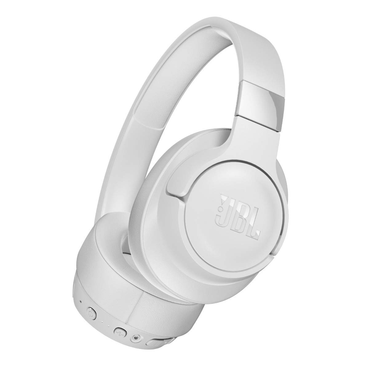 JBL TUNE 750BTNC Wireless Over-Ear Headphones with Active Noise Cancelling, Bluetooth, 30-Hour Battery - White (Renewed) for Travel, Work & Music Listening