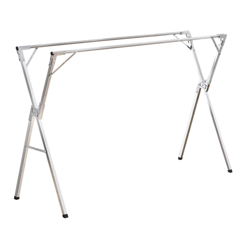 Foldable Floor Clothes Rack - Adjustable Telescoping Garment Rail for Bedroom, Closet & Laundry Room | Space-Saving Indoor Clothing Organizer for Drying, Storage & Display