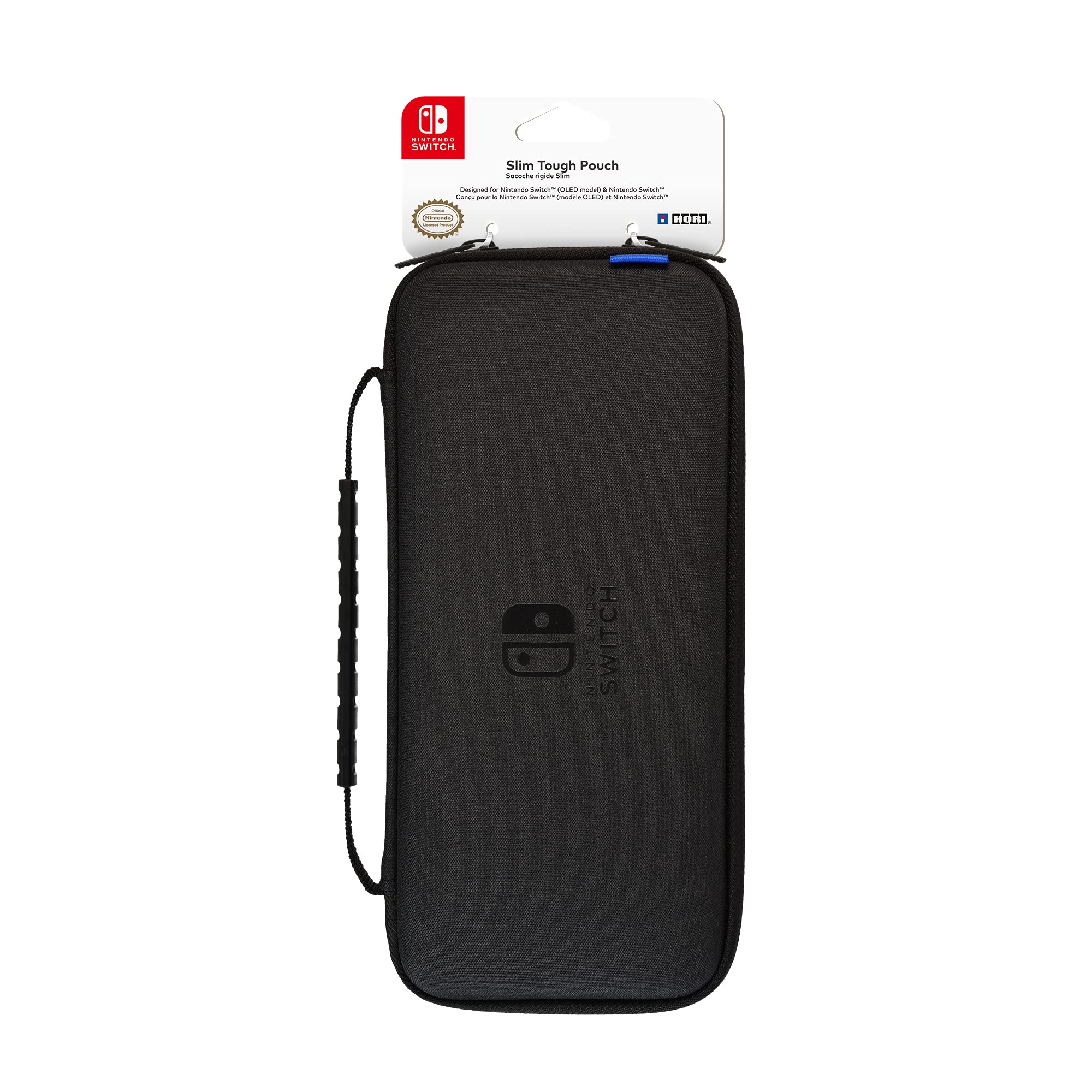 Official Nintendo Licensed Hori Semi-Rigid Case for Nintendo Switch & OLED Model - Black - Protective Cover for Gaming On-The-Go, Travel & Storage