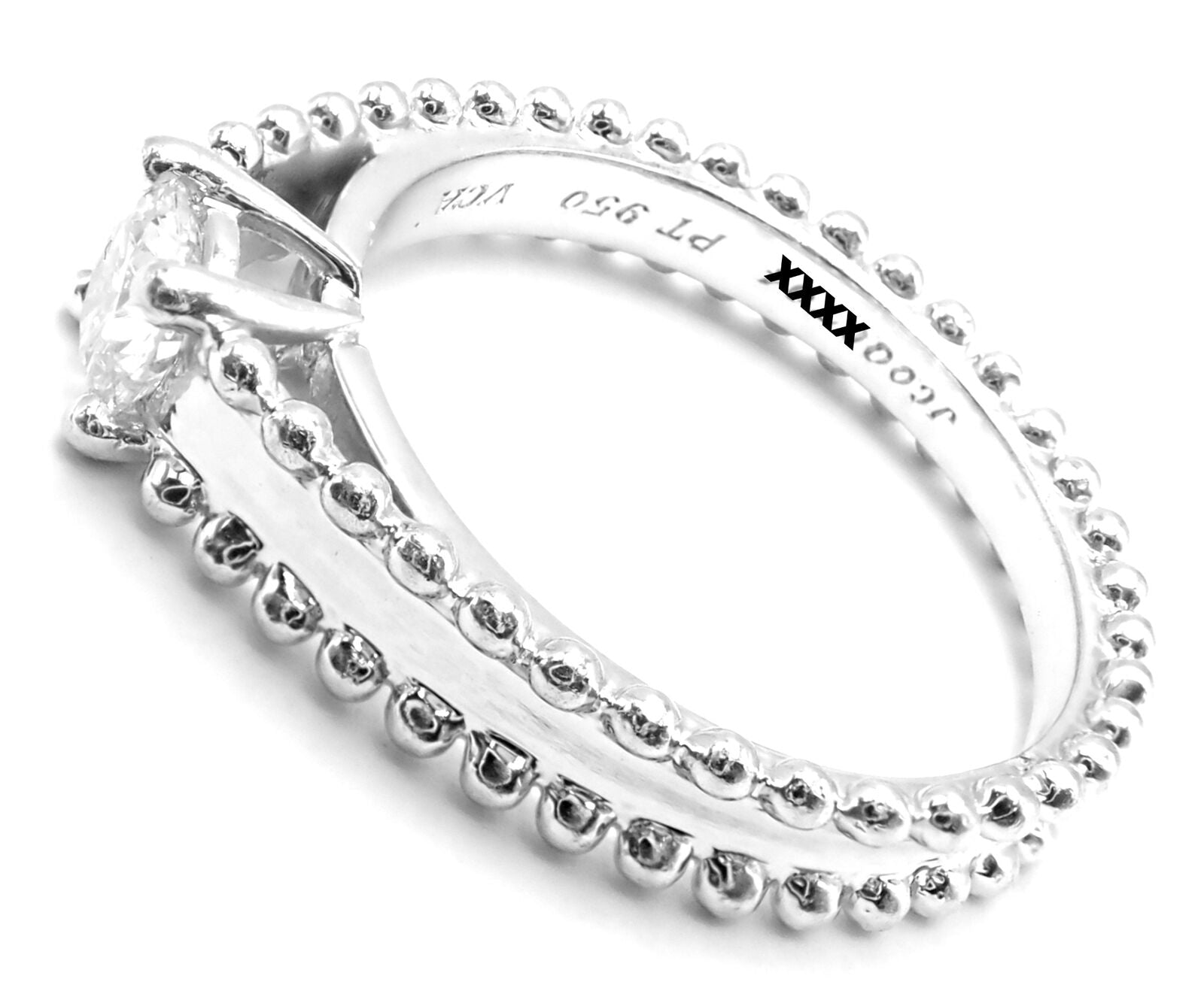 Authentic Van Cleef & Arpels Estelle Platinum .31ct Diamond Solitaire Ring with GIA Certification - Perfect for Engagement, Anniversary & Special Occasions