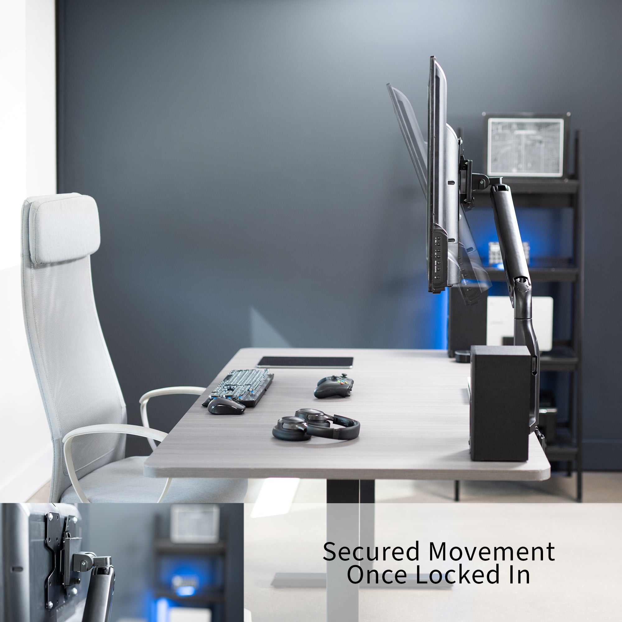 Universal Large VESA Quick Release Monitor Mount Adapter - Perfect for Home Office, Gaming Setup & Multi-Screen Workstations