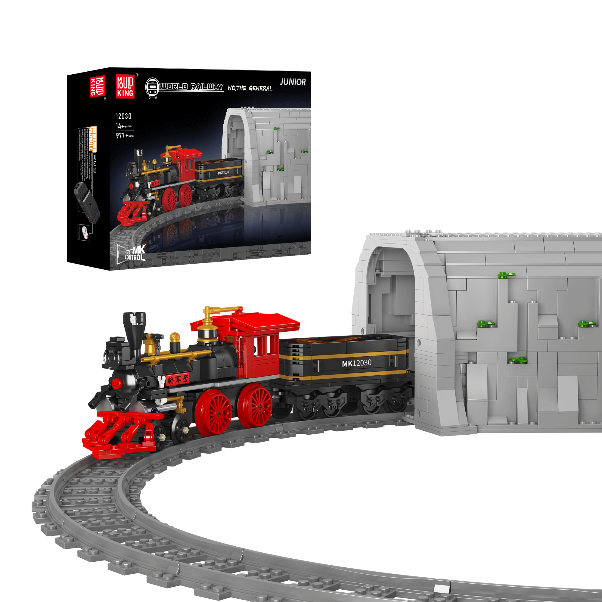 Mould King 12030 The General Locomotive Building Set - 977 PCS Train Model Kit for Adults & Kids | Perfect for STEM Education, Collectors & Train Enthusiasts | Home Decor, Gift Idea & Creative Play