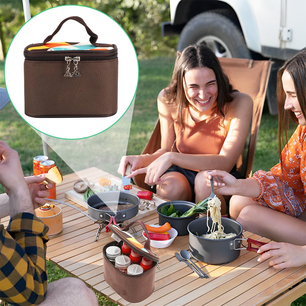 Portable Travel Spice Containers Set - 6 Leak-Proof Seasoning Jars with Lids for Camping, Backpacking, BBQ & Outdoor Cooking | Compact Dry Herb & Condiment Storage for Kitchen, Picnic & Hiking Accessories