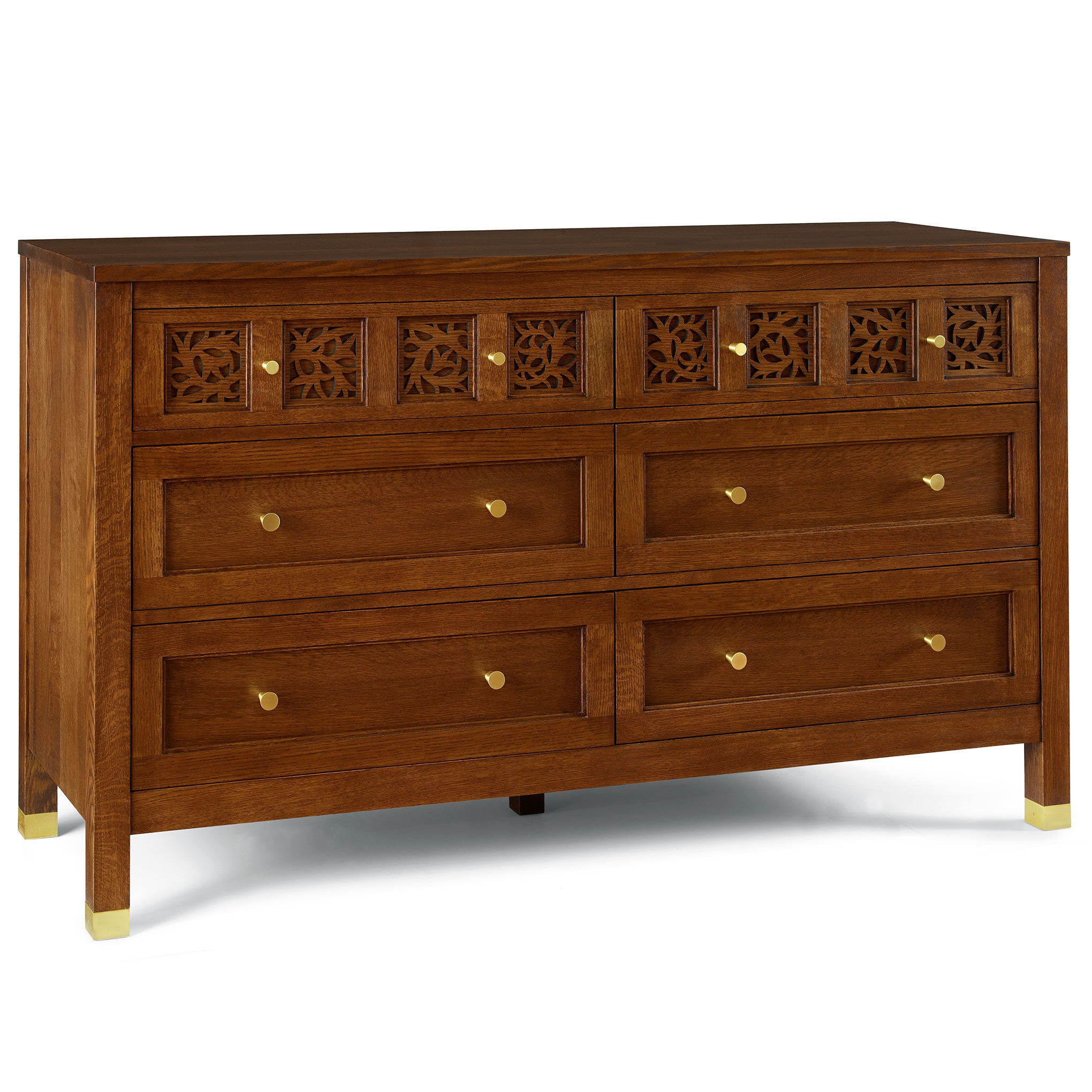 Surrey Hills Six Drawer Dresser - Solid Wood Bedroom Chest of Drawers for Clothes Storage | Perfect for Master Bedroom, Guest Room & Nursery Organization
