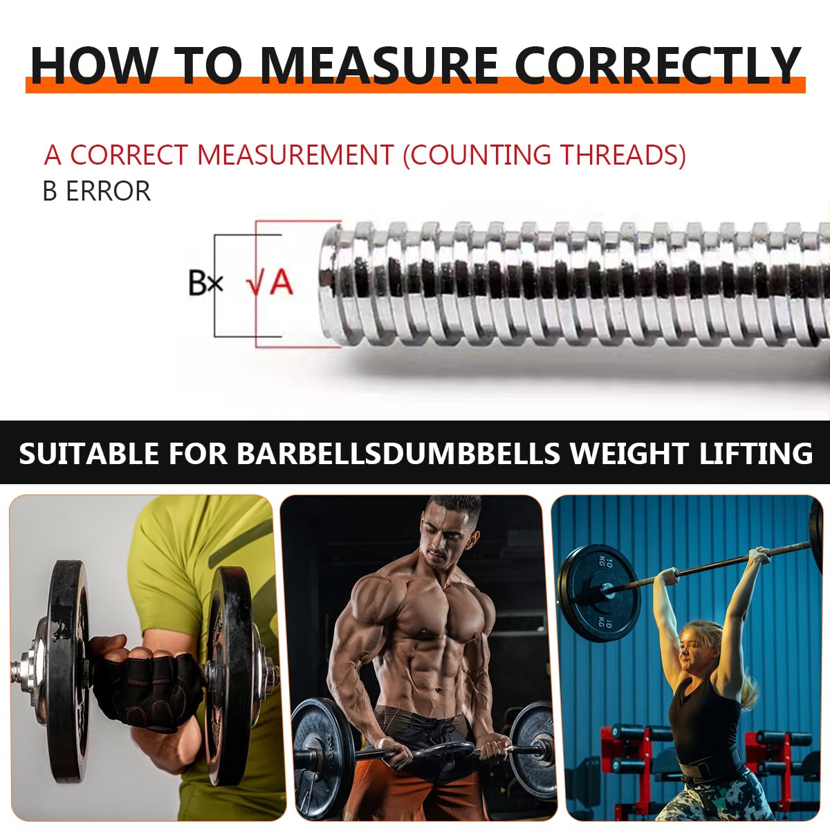 2PCS Nut Anti-Slip 25mm Barbell Collars - Gym & Home Workout
