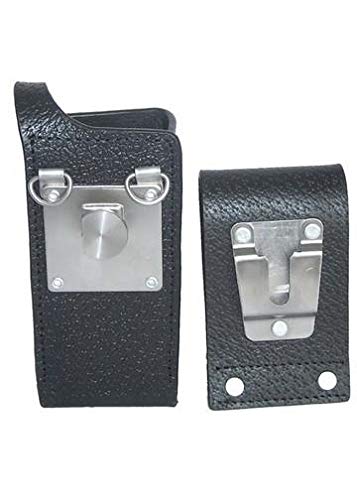 Durable Leather Carry Case for Motorola MOTOTRBO XPR 7350e Two-Way Radio - Swivel Belt Loop & Non-Display Design - Perfect for Construction, Security & Outdoor Work