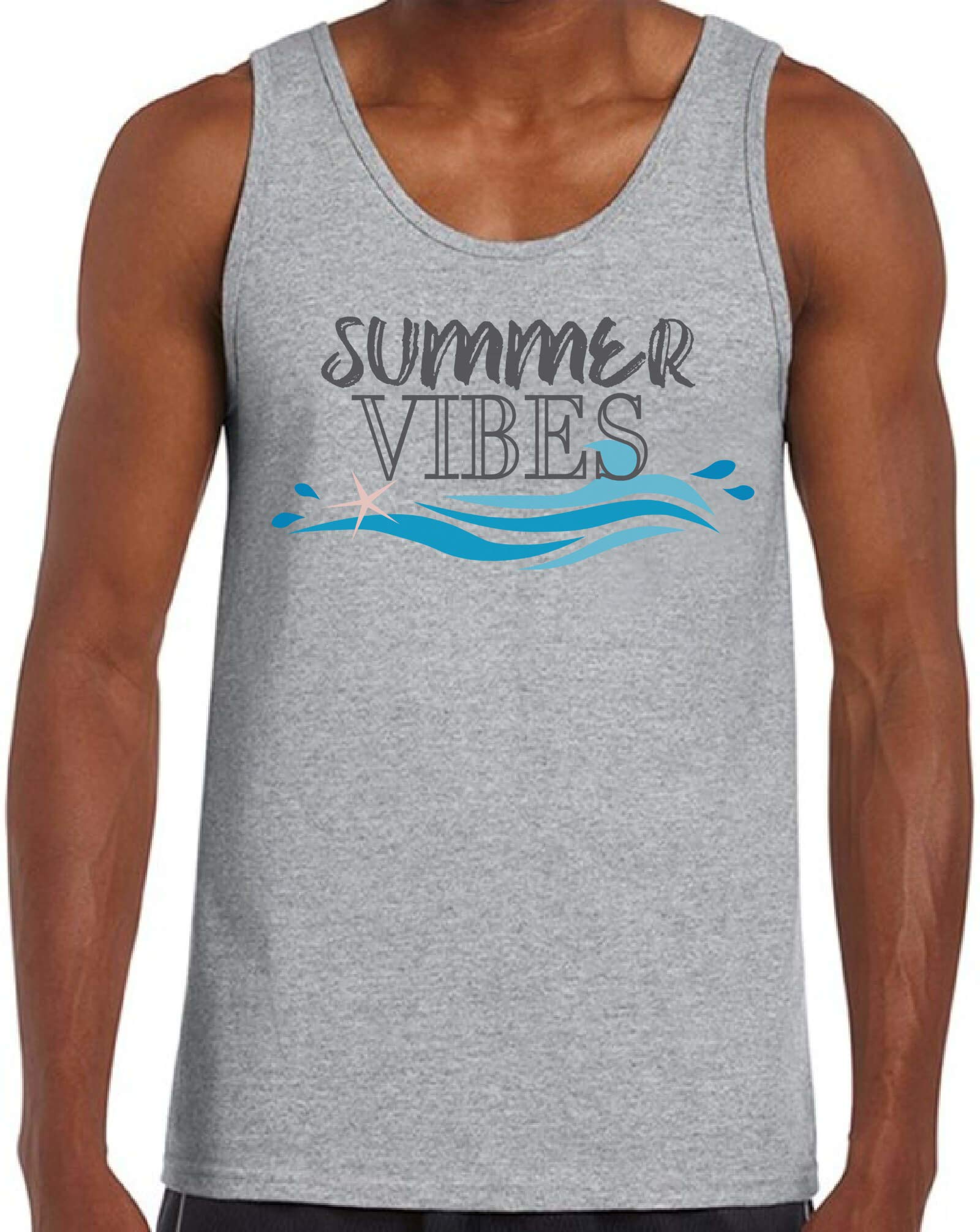 Awkward Styles Men's Beach Wave Graphic Tank Top - Summer Casual Sleeveless Shirt for Sunny Days, Pool Parties & Vacation Outfits