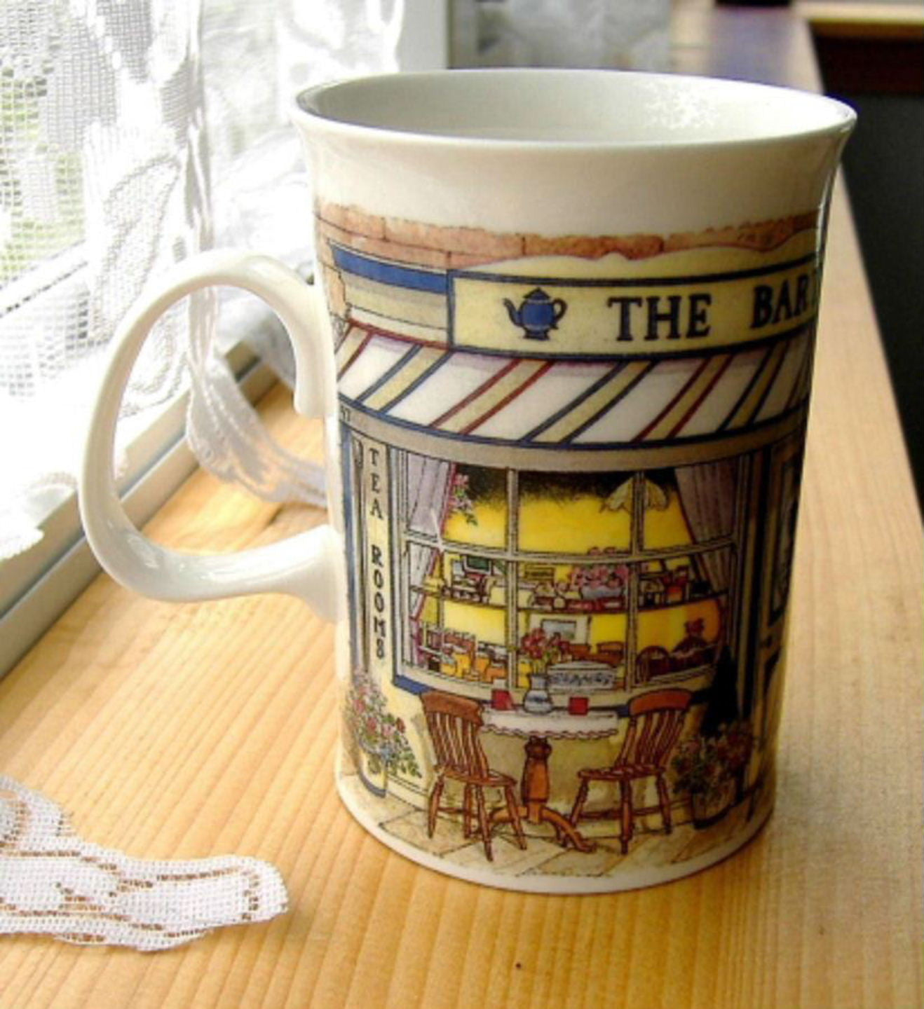 Dunoon Bartrim Tea Room English Village Stores Richard Partis Ceramic Mug - Classic British Design for Tea & Coffee Lovers - Perfect for Home, Office & Gifts
