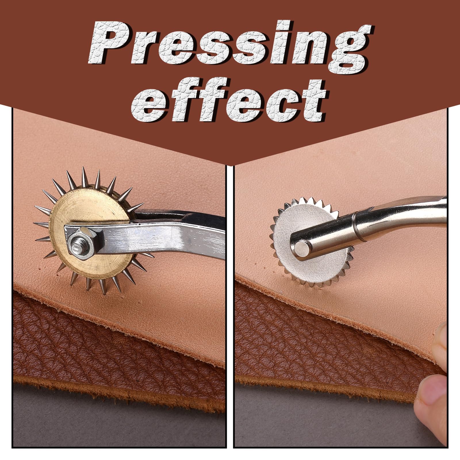 Nitlak 2-Pack Wooden Handle Stainless Steel Tracing Wheel - Professional Sewing Pattern Tool, Rotary Perforator & Overstitch Wheel for Fabric Marking | Perfect for Quilting, Dressmaking & DIY Craft Projects