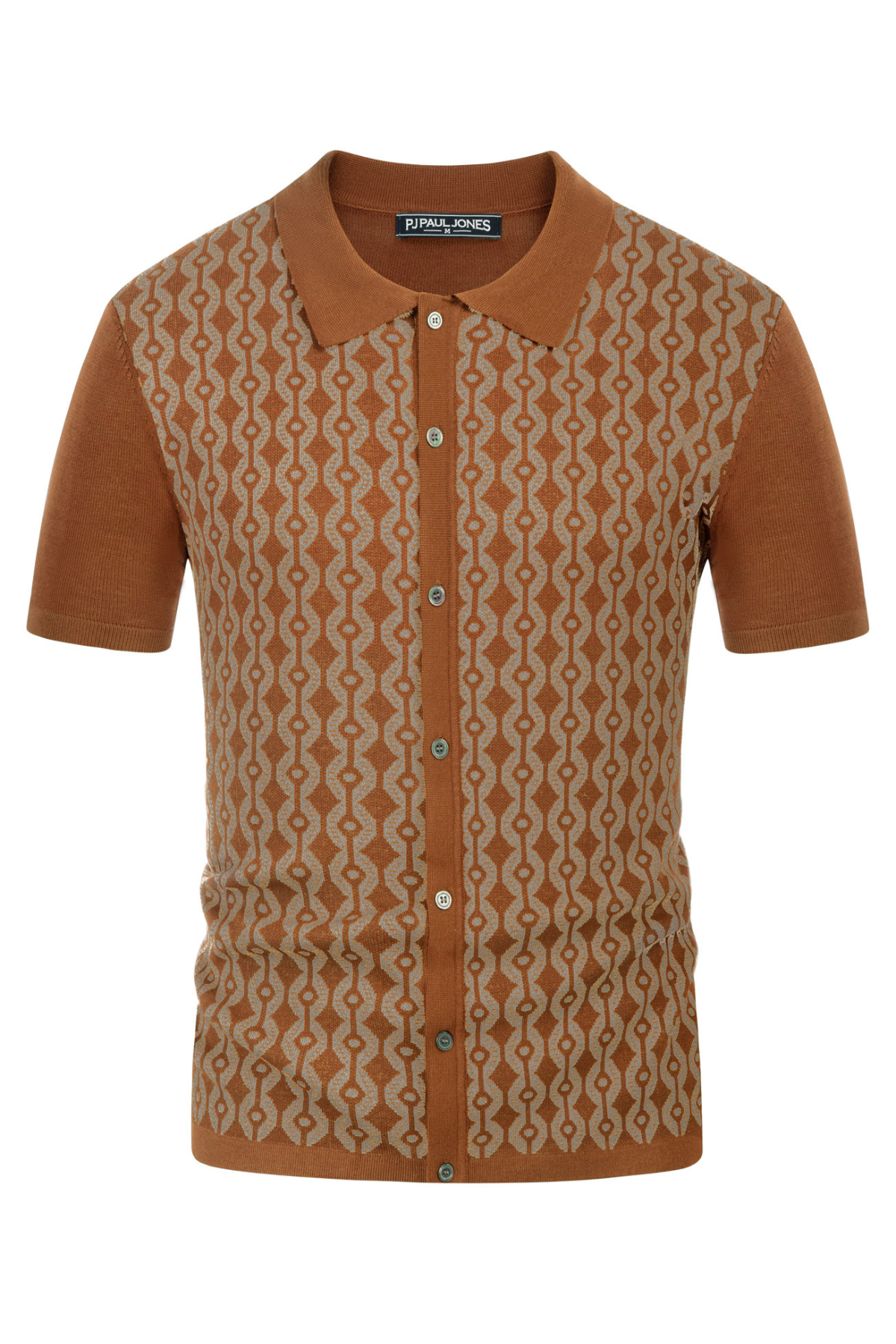 PAUL JONES Men's 70s Vintage Contrast Polo Shirt Short Sleeve Cardigan Sweater - Retro Casual Knitwear for Everyday Wear & Weekend Outings