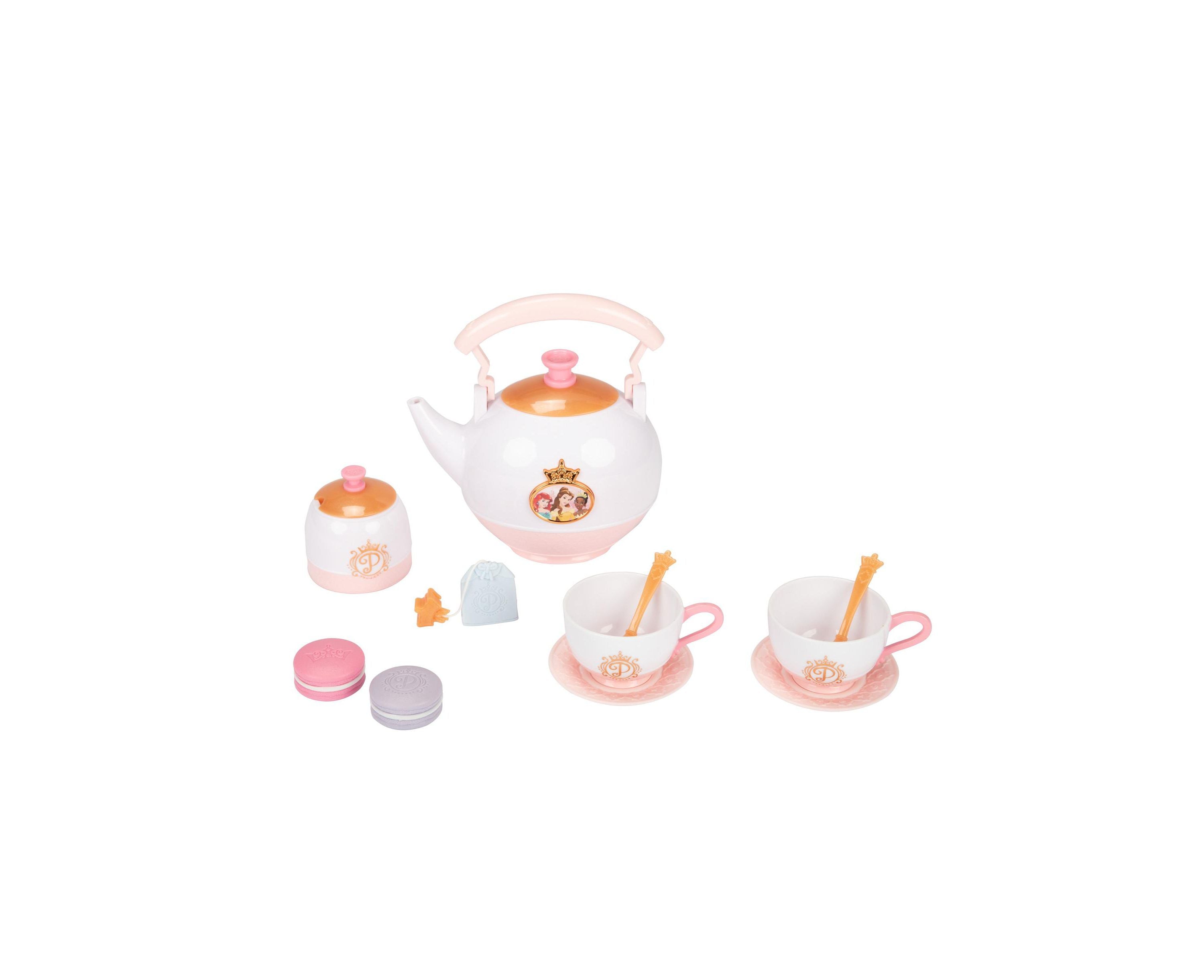 Disney Princess 12-Piece Tea Set for Kids - Elegant Styling Tea Party Collection - Perfect for Birthday Gifts, Pretend Play & Afternoon Tea Time