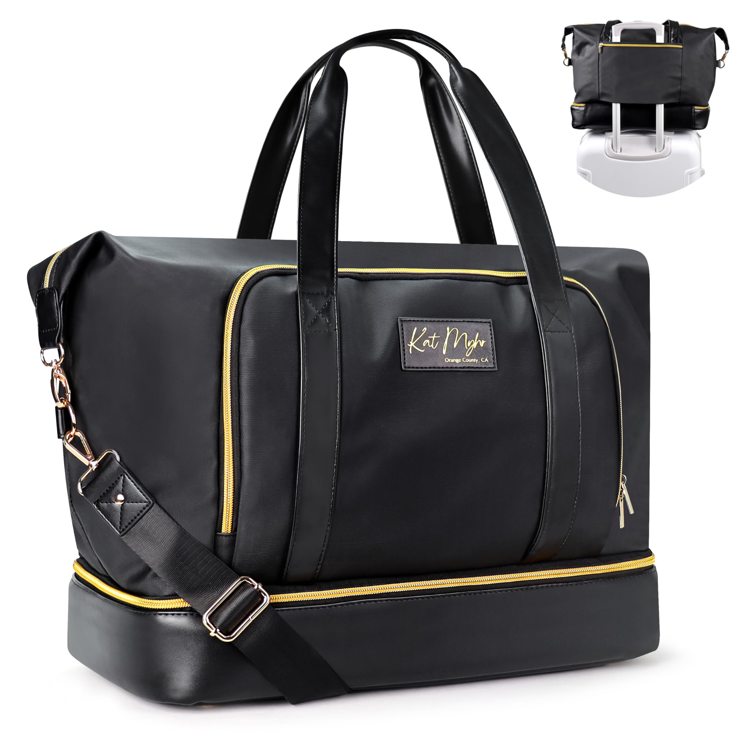 Stylish Women's Travel Weekender Bag - Durable Overnight Duffle Carry On with Shoe Compartment | Perfect for Gym, Weekend Getaways & Air Travel | Ideal for Workouts, Short Vacations & Business Trips | Great for Yoga Class, Beach Trips & Overnight Business Meetings